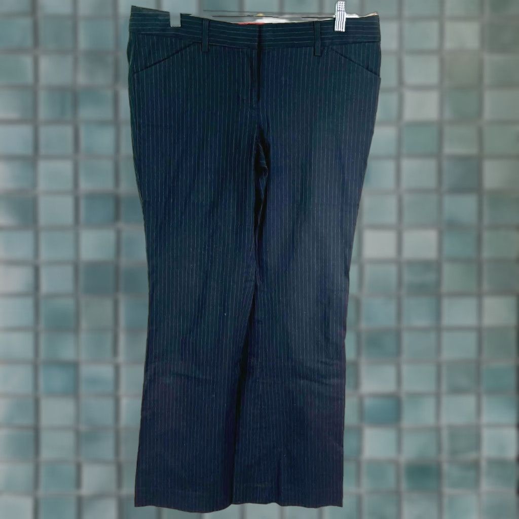 Vintage The Limited Drew Fit Wide Leg Striped Pocketed Pants Womens Size 10 Black 34x32 Preppy 90s Size 32" / US 10 / IT 46 - 1 Thumbnail