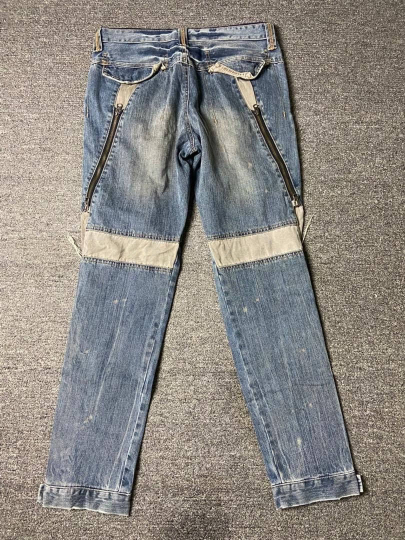 PPFM 🔥 PPFM Bondage Multi-zipper Denim Jeans 🔥 (136) Size US 32 / EU 48 - 4 Thumbnail