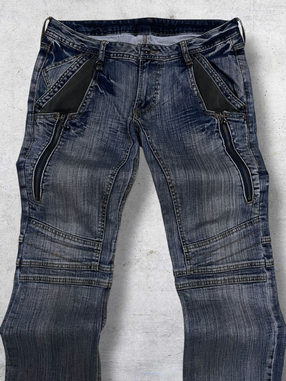 Japanese Brand VINTAGE NICOLE HIDEWAYS JAPAN DESIGNER BIKERSTYLE PUNK DENIM Size US 32 / EU 48 - 6 Thumbnail