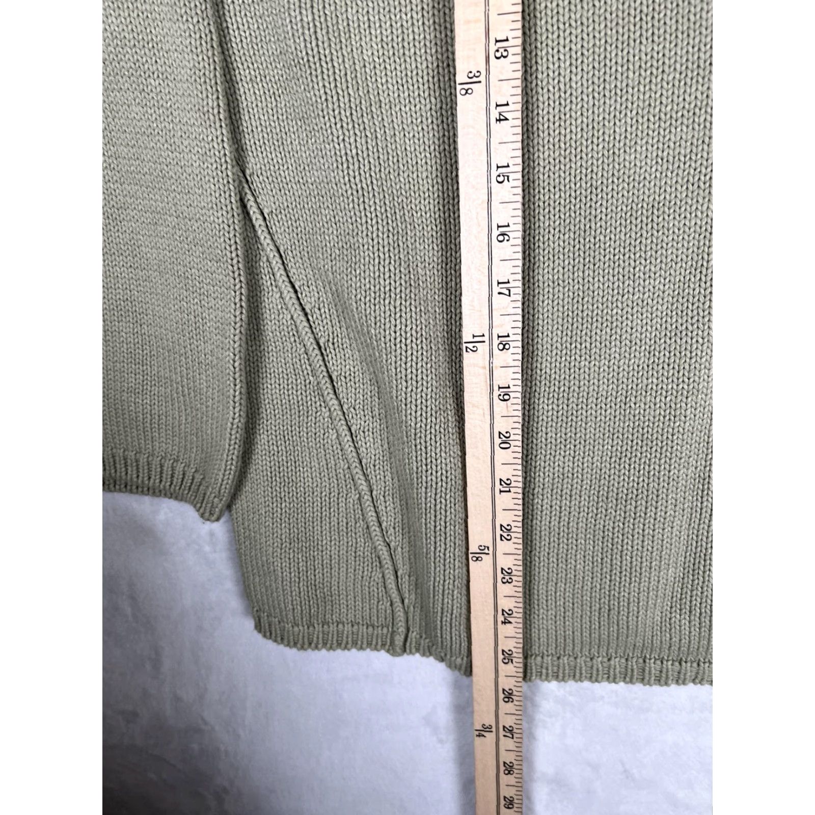 Vintage American Eagle Sweater Womens Large Green V Neck Relaxed Fit Pullover Knit Size L / US 10 / IT 46 - 3 Thumbnail