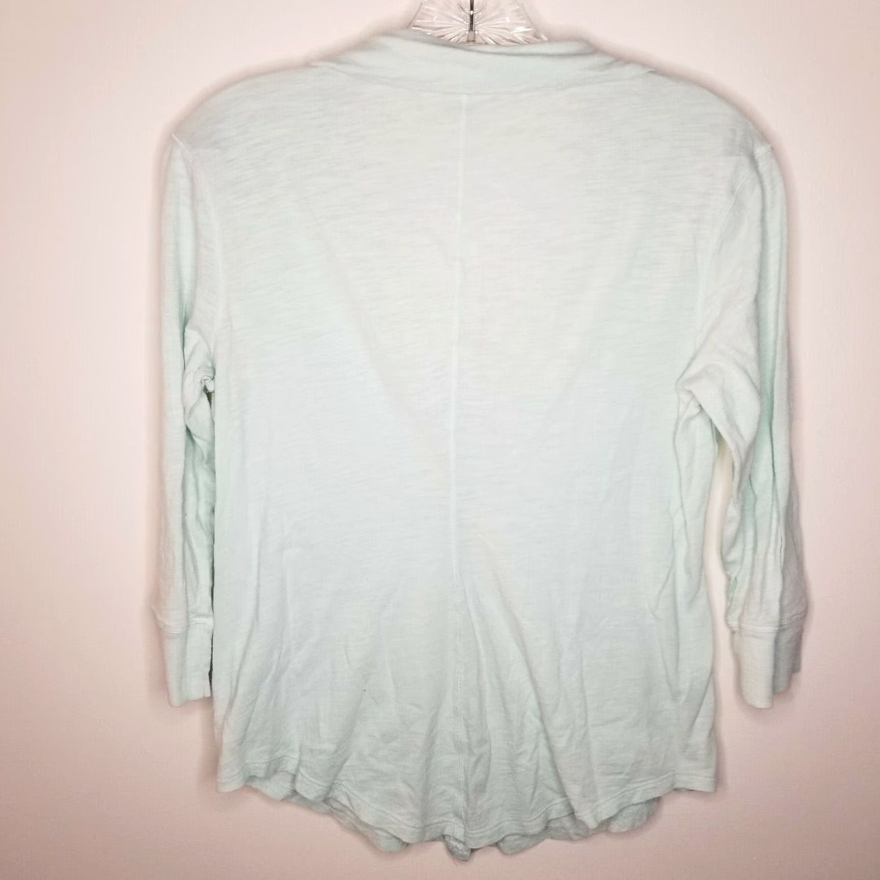 Express EXPRESS Shirt Womens Green 3/4 Sleeve Button-Up Size S Size S / US 4 / IT 40 - 4 Thumbnail