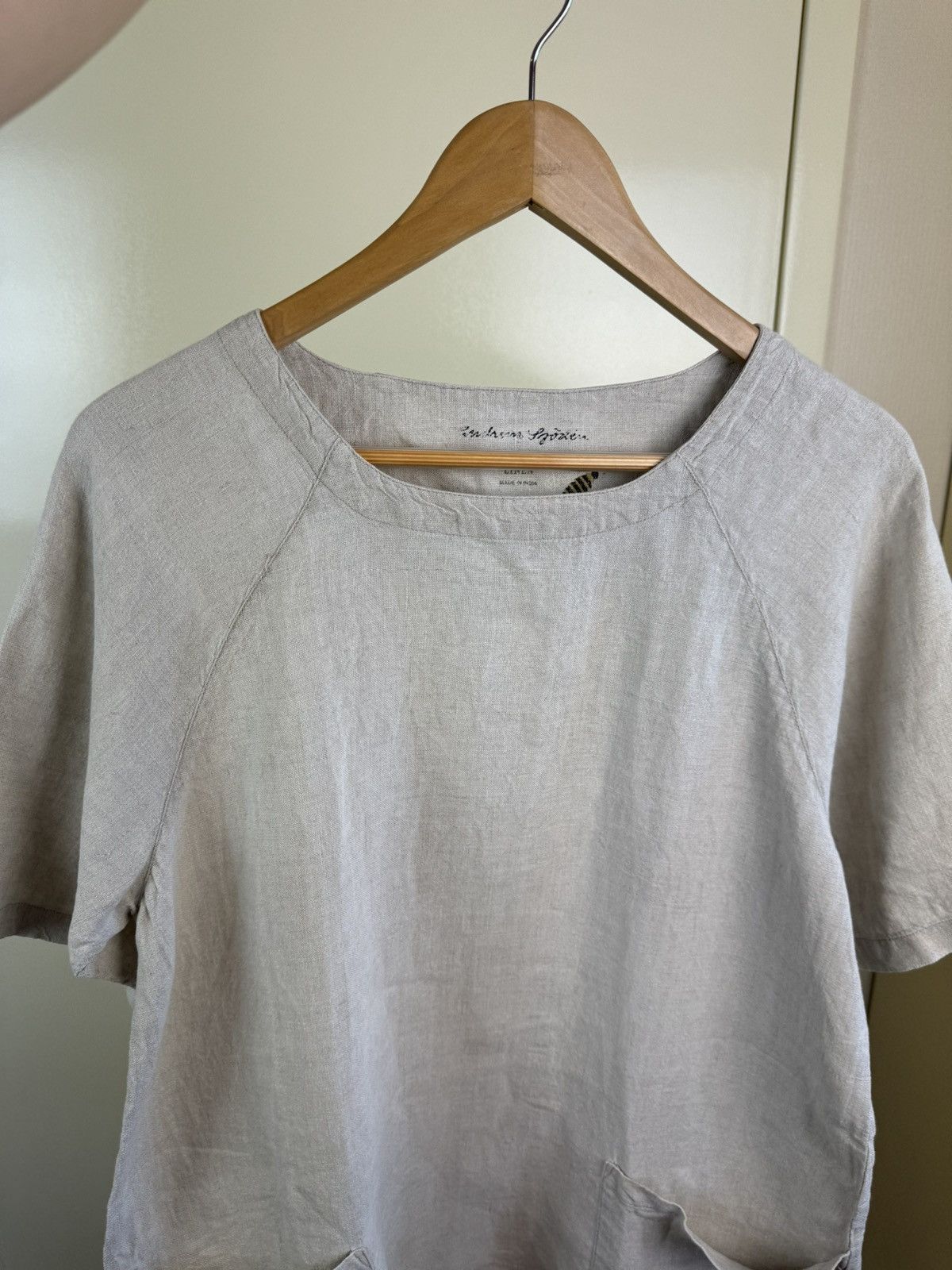 Rundholz Gudrun sjoden linen tunic shirt dress oversized beige S Size XS / US 0-2 / IT 36-38 - 9 Thumbnail