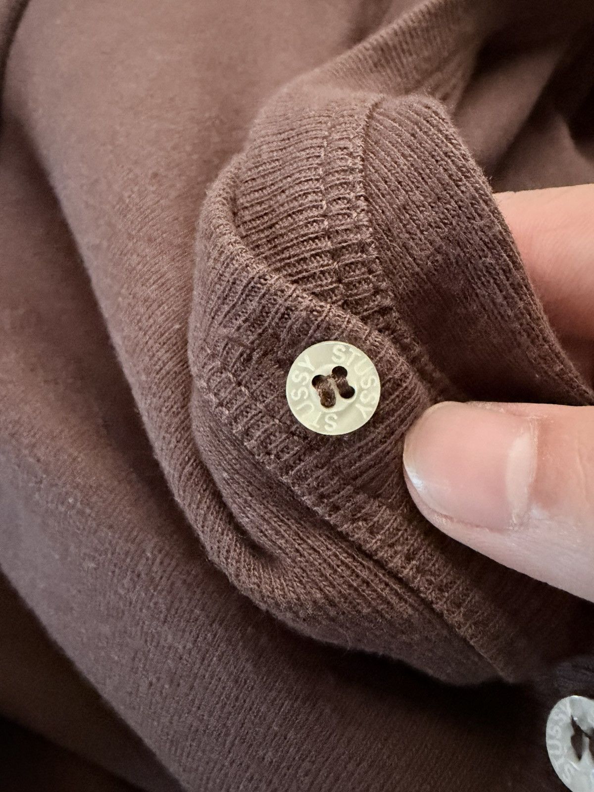 Stussy Vintage Stussy 90s Baby Rib Cardigan Size L / US 10 / IT 46 - 5 Thumbnail