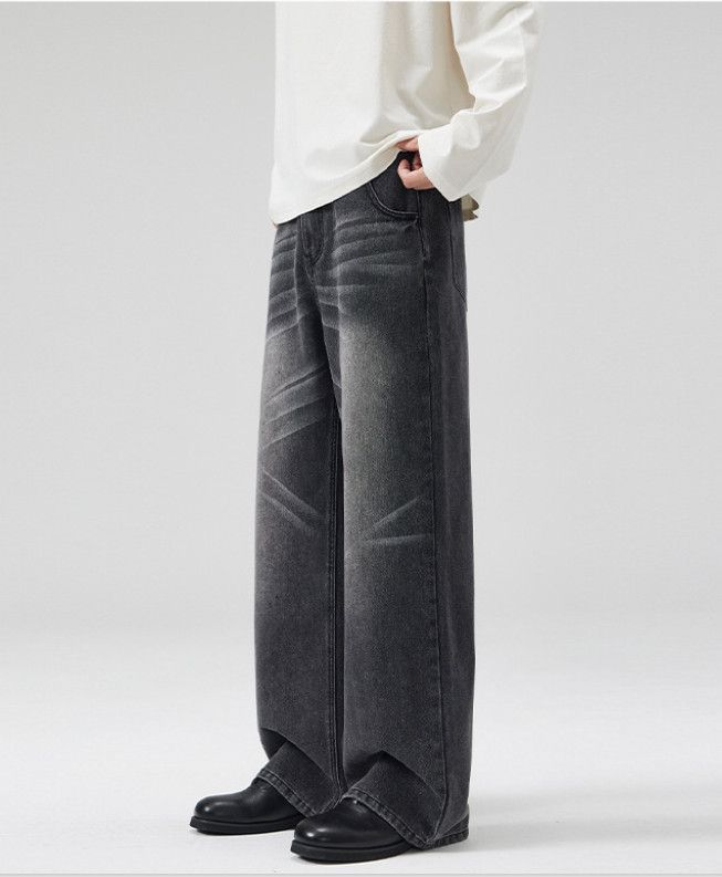 Japanese Brand American retro cleanfit men's loose straight flared jeans Size US 32 / EU 48 - 3 Thumbnail