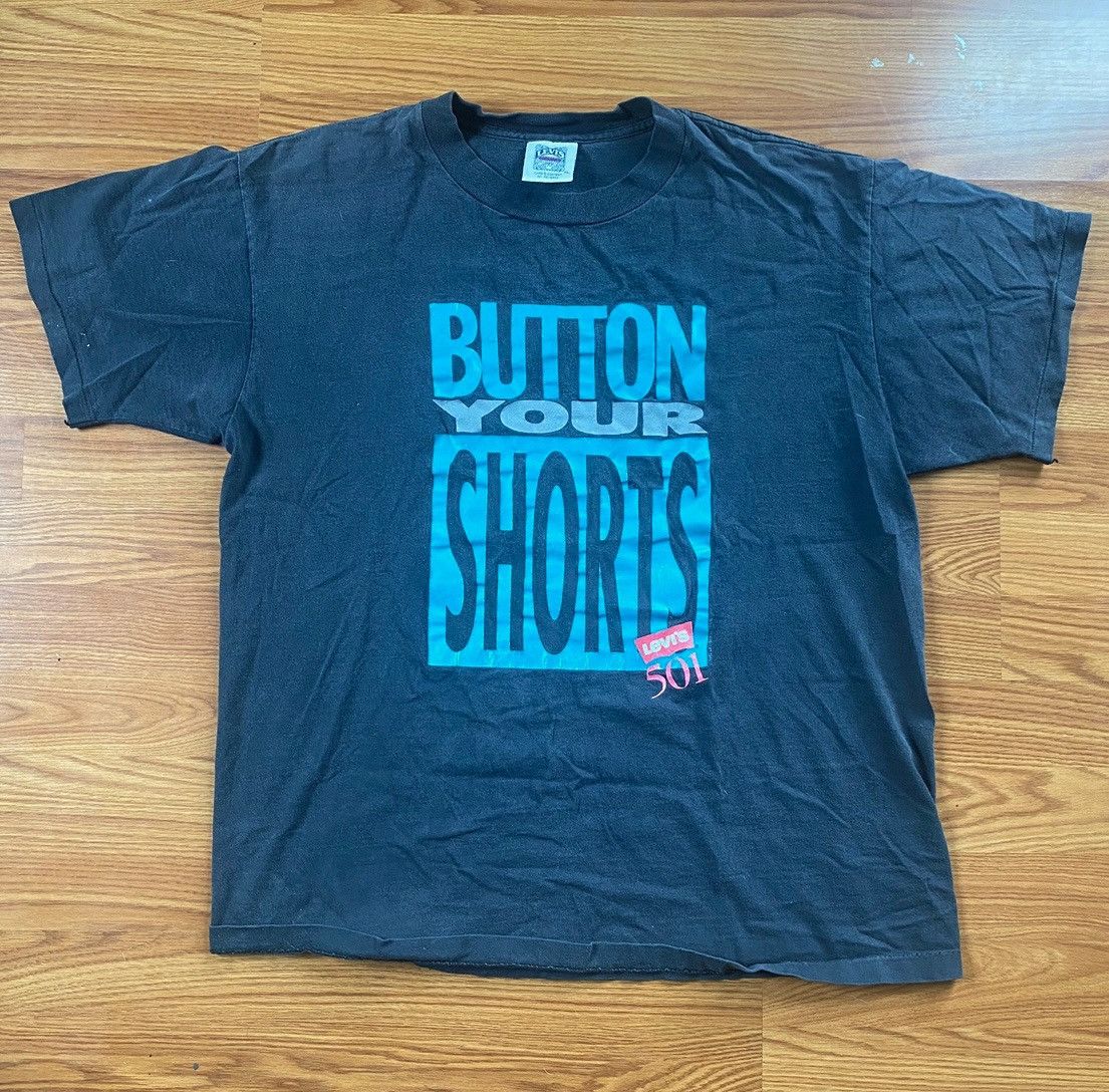 Levi's Vintage Clothing Levi’s 90s Button Your Shorts Tee Size US XL / EU 56 / 4 - 1 Thumbnail