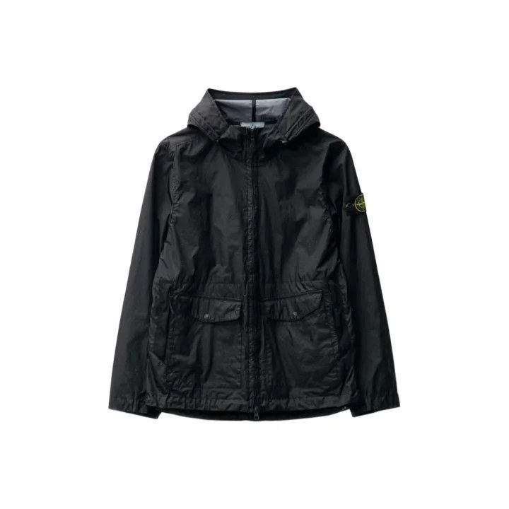 Stone Island Lightweight Black Hooded Jacket