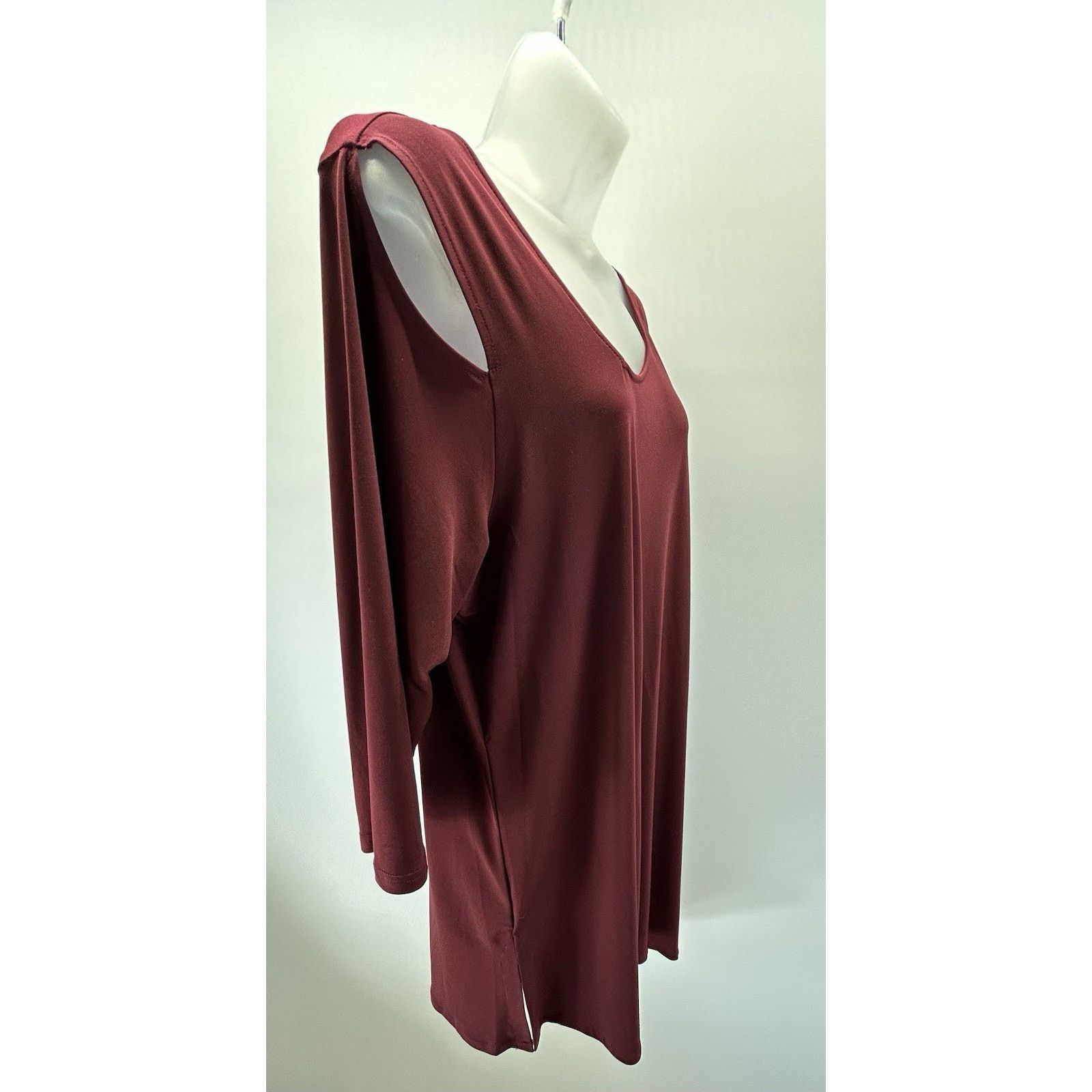 Alfani ALFANI SZ 2X Burgundy Off Shoulder Sheath Midi Dress Size XXL / US 16-18 / IT 52-54 - 8 Thumbnail