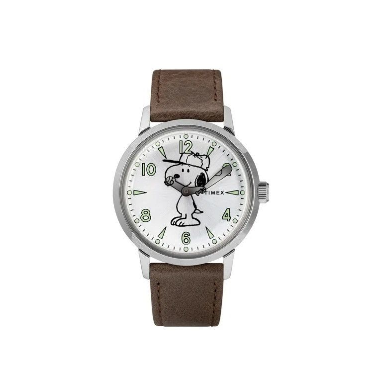 Timex Timex TW2R94900 Snoopy Men's Analog Watch Brown Leather Size ONE SIZE - 1 Thumbnail