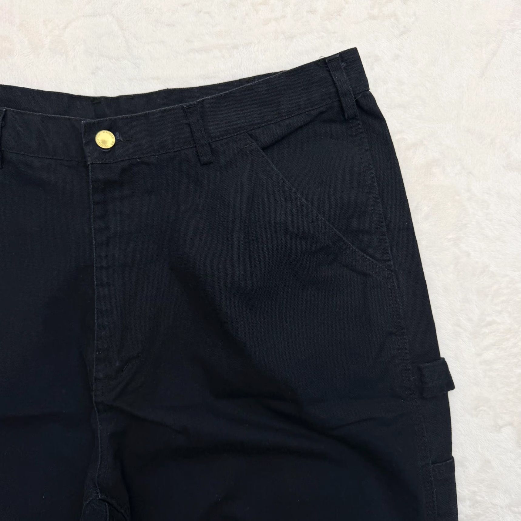 Vintage Rasco FR Jeans Pants Mens 38x35 Black Canvas Flame-Resistant Carpenter Work Pants Jeans Regular Inseam 35 in Men Black Rasco FR Size US 38 / EU 54 - 2 Thumbnail