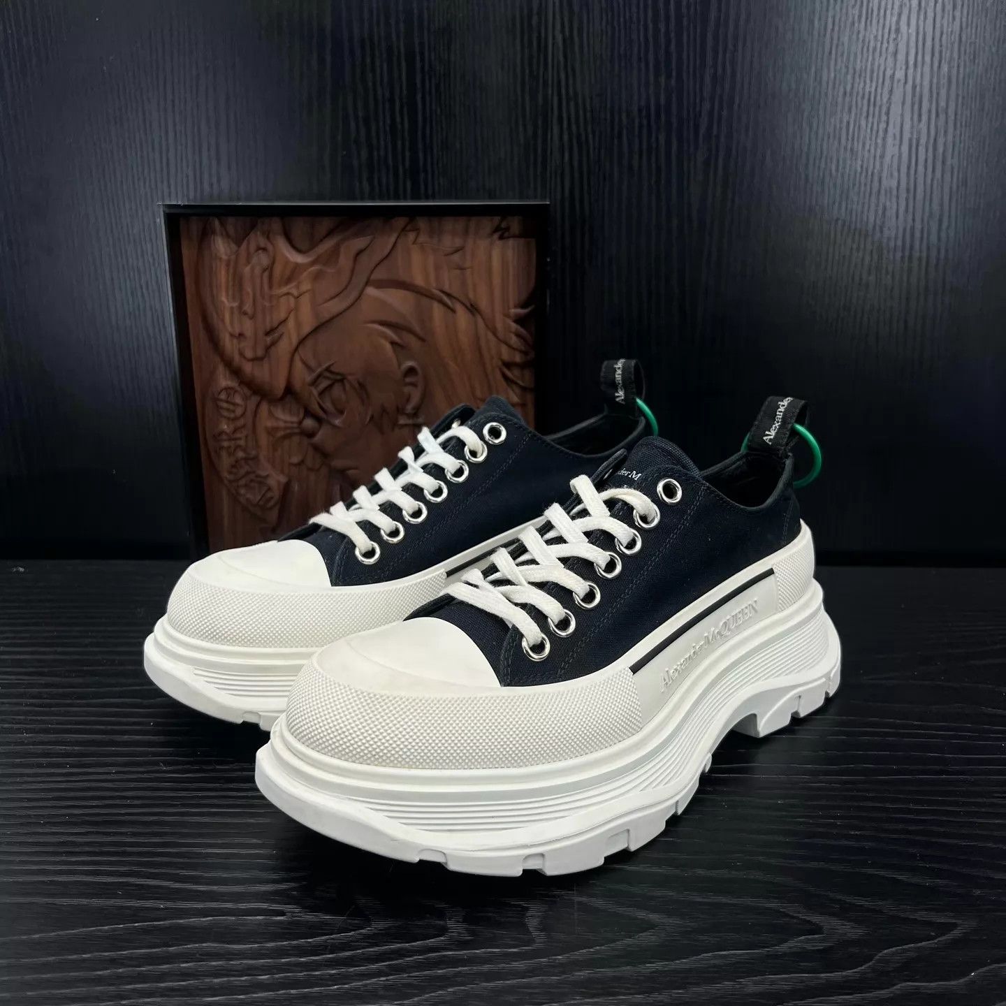 Alexander McQueen McQueen black & white Martin boots 38 like new Size US 7.5 / IT 37.5 - 1 Thumbnail