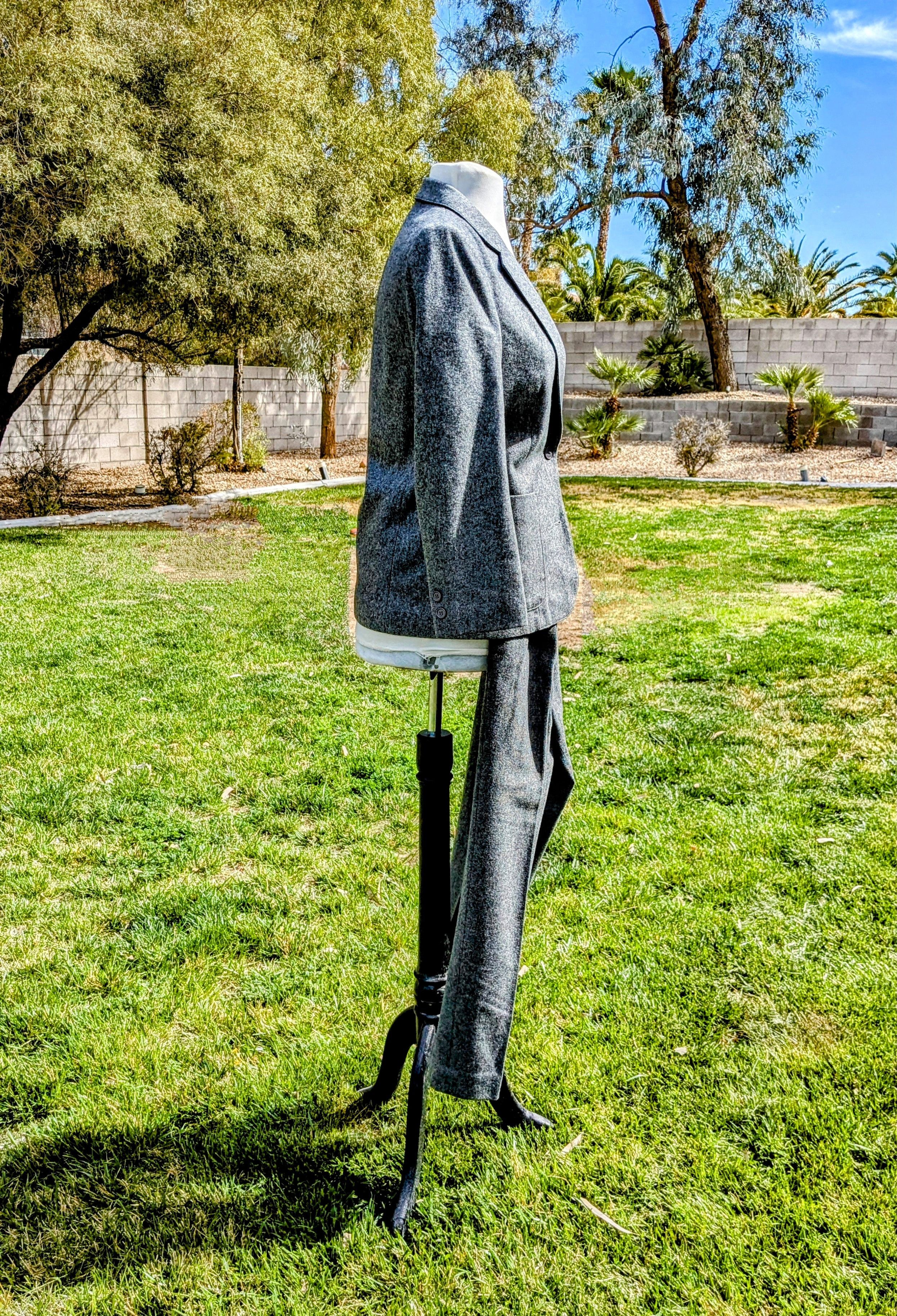 Vintage Vintage Petite Tweed Business 2pc Blazer/Pants Suit Outfit Size M / US 6-8 / IT 42-44 - 3 Thumbnail