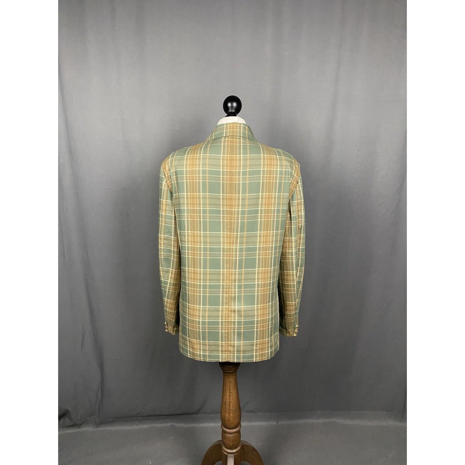 Burberry Burberry Vintage Old Money Women's Green Checked Blazer Jack Size L / US 10 / IT 46 - 7 Thumbnail