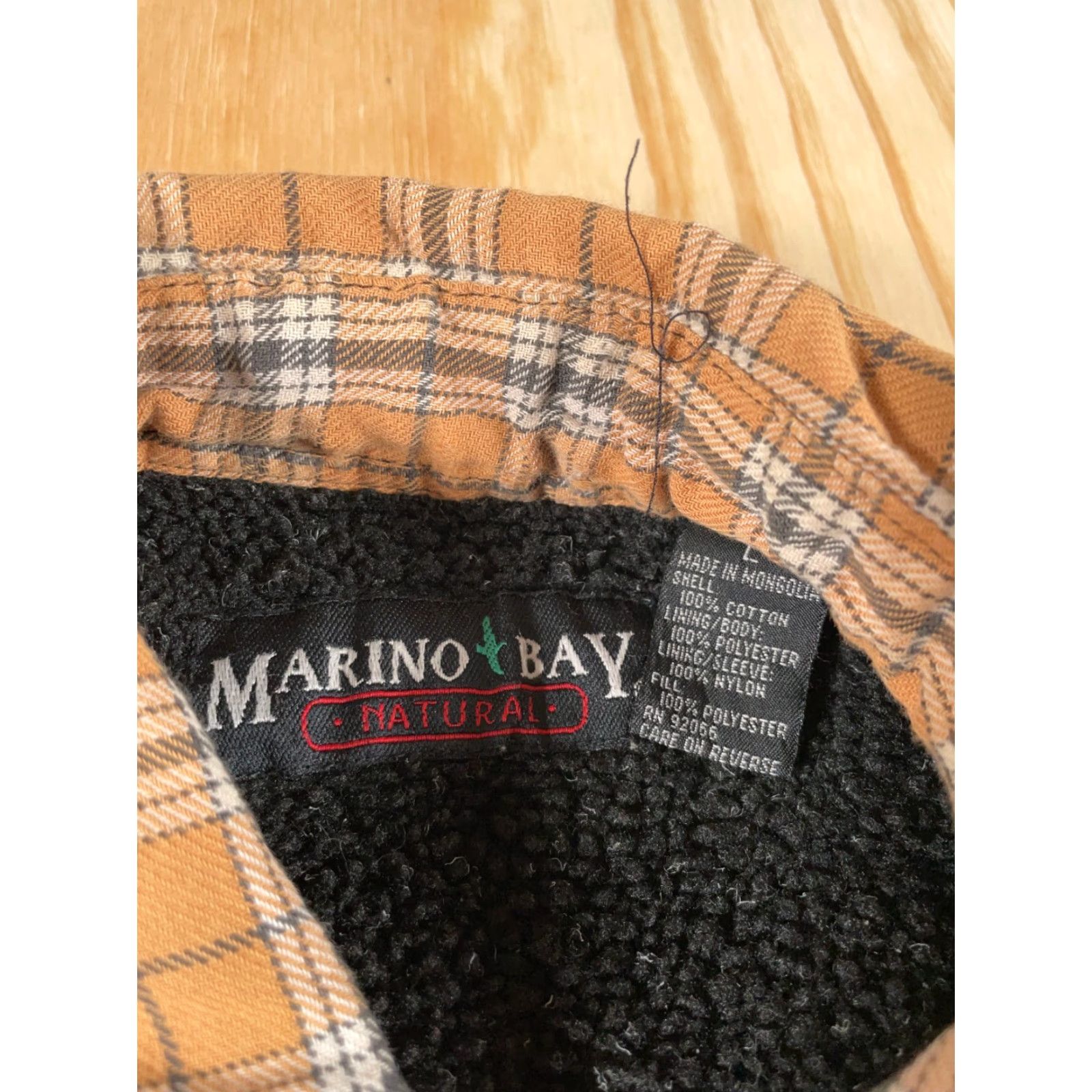 Thrasher VINTAGE Marino Bay Shirt Jacket Brown Plaid Lined Flannel Thrashed Sherpa Adult Large Mens Size US L / EU 52-54 / 3 - 3 Thumbnail