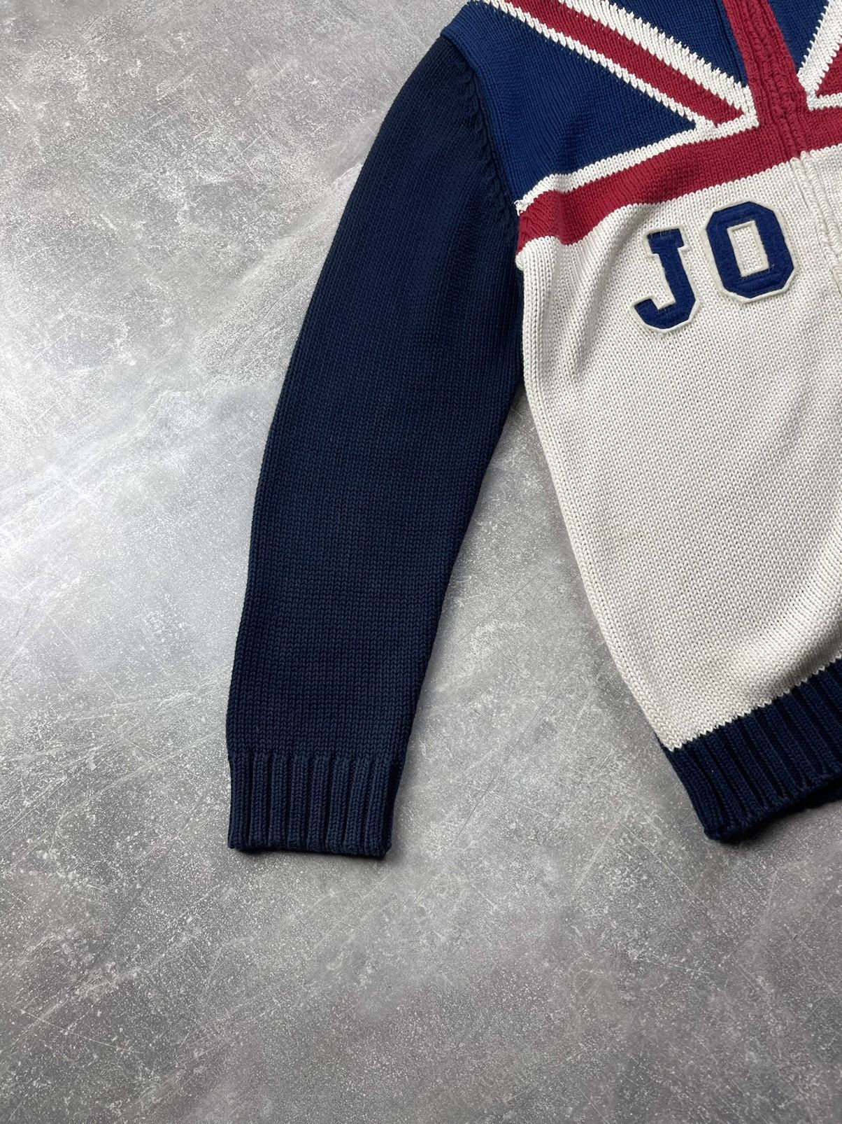 Other John by John Ashfield Union Jack Knit Half-Zip Sweater Size US L / EU 52-54 / 3 - 6 Thumbnail