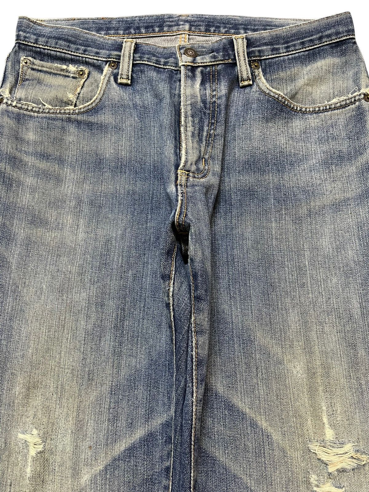 Edwin Vintage Japan Edwin 404 Faded Wash Distress Baggy Jeans Size US 33 - 3 Thumbnail
