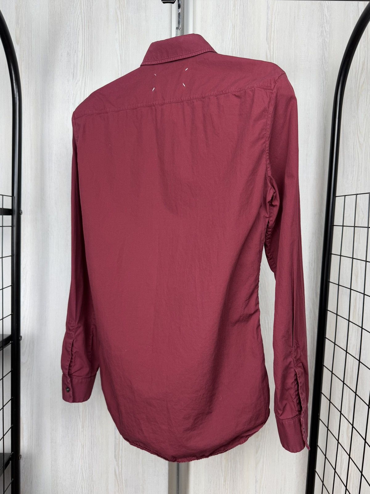 Maison Margiela Men’s Maison Martin Margiela Burgundy Long Sleeve Shirt 46 Size US S / EU 44-46 / 1 - 7 Thumbnail