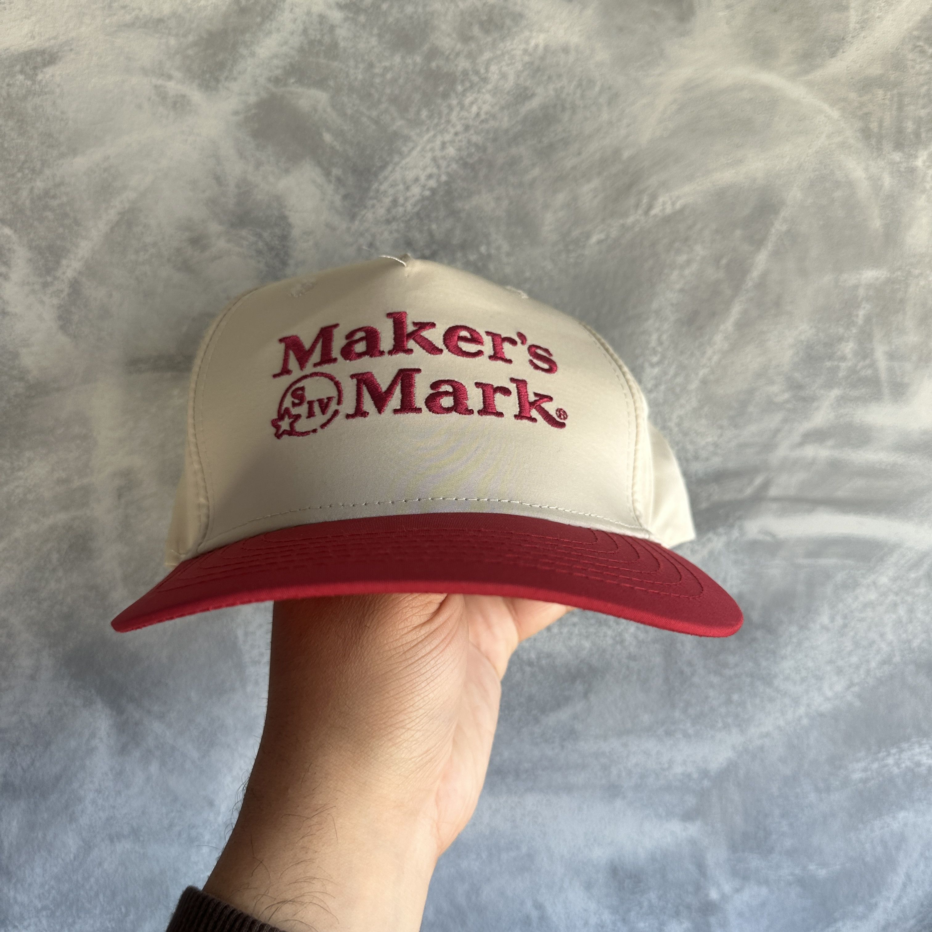 Other Makers Mark Whiskey Baseball Cap Buckleback Hat Red OSFM Size ONE SIZE - 1 Thumbnail