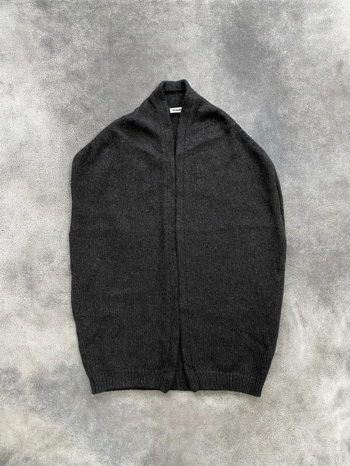 Jil Sander 2017 Jil Sander 100% Cashmere Extra-Long Knit Cape Vest Size L / US 10 / IT 46 - 7 Thumbnail