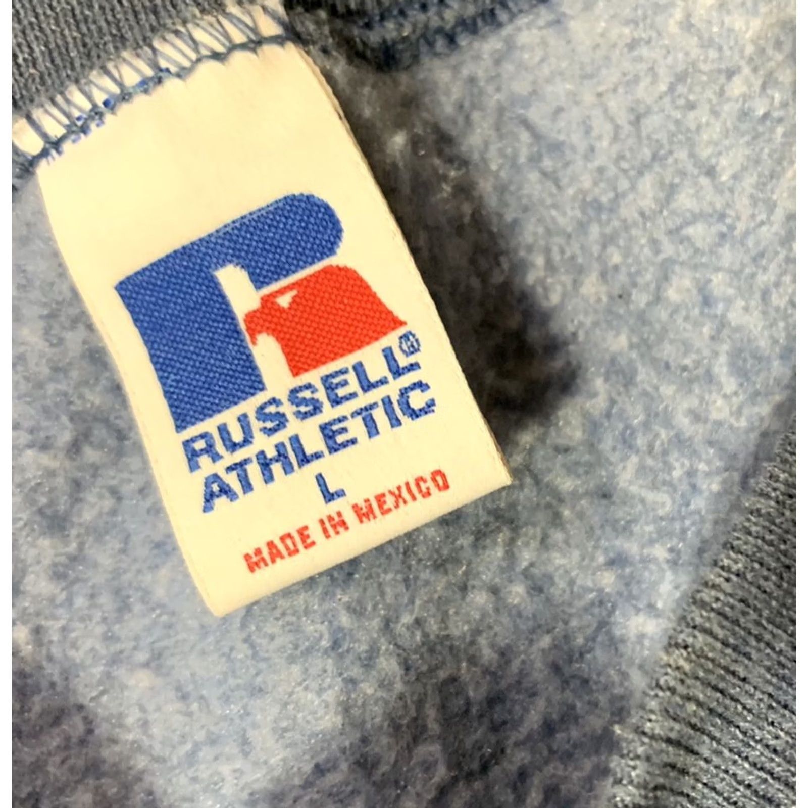 Russell Athletic VINTAGE 90s Russell Athletic Mens Crewneck Sweatshirt Blue Adult Large Size US L / EU 52-54 / 3 - 3 Thumbnail