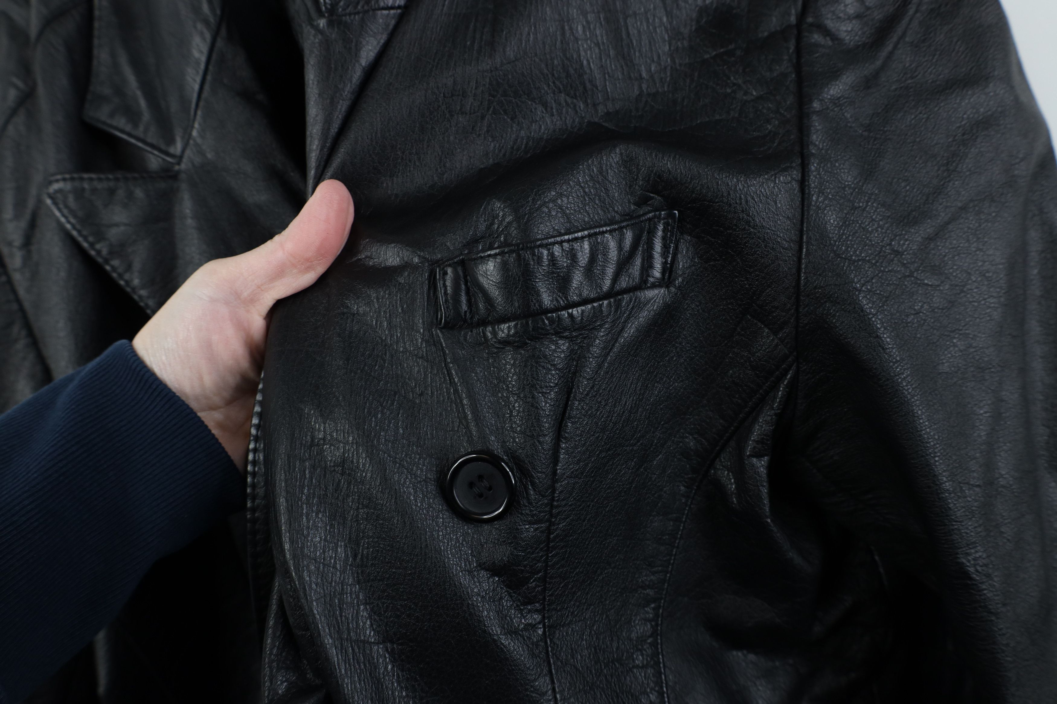 Vintage Vintage 90s Streetwear Breasted Blazer Jacket Coat Black Size US XL / EU 56 / 4 - 4 Thumbnail