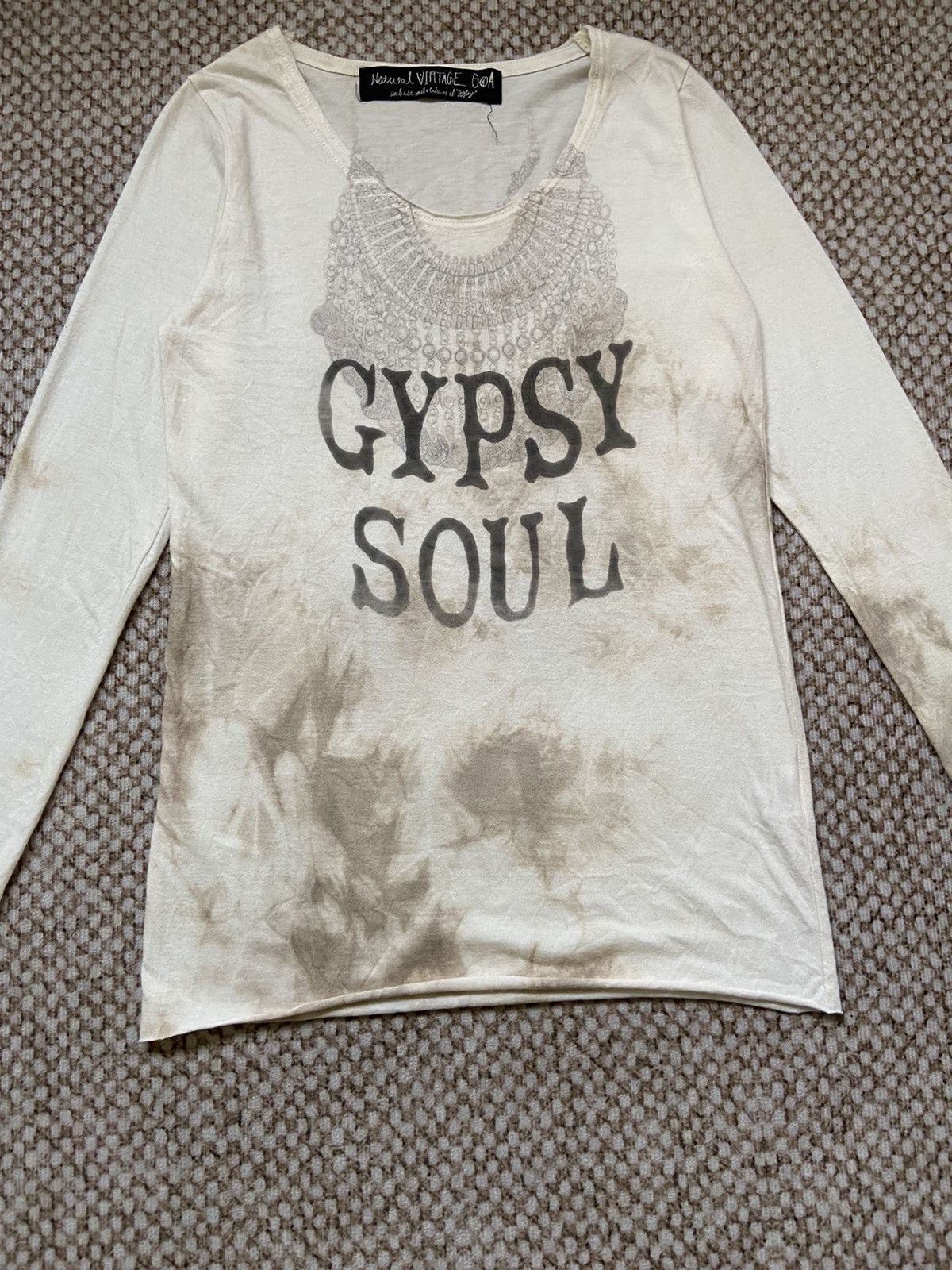 If Six Was Nine × Japanese Brand × Le Grande Bleu (L.G.B.) G.O.A goa Gypsy Soul Natural Vintage Longsleeve T Shirt Size S / US 4 / IT 40 - 6 Thumbnail