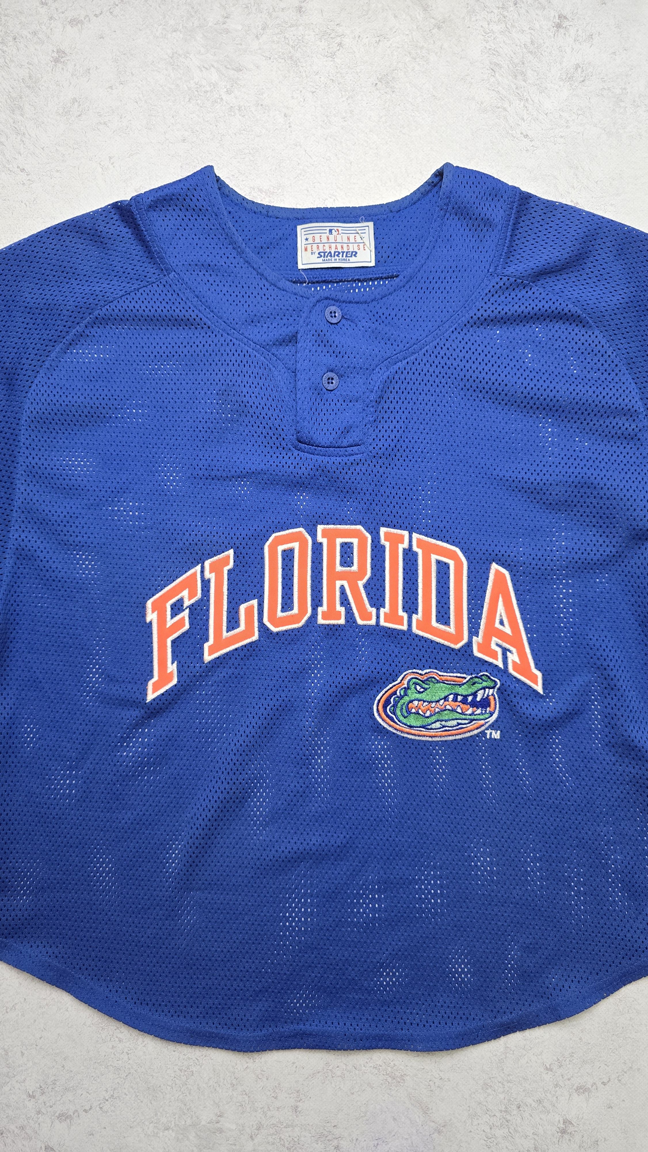 Starter VTG Florida Gators Mesh Baseball Jersey Starter Blue NCAA Size US M / EU 48-50 / 2 - 7 Thumbnail
