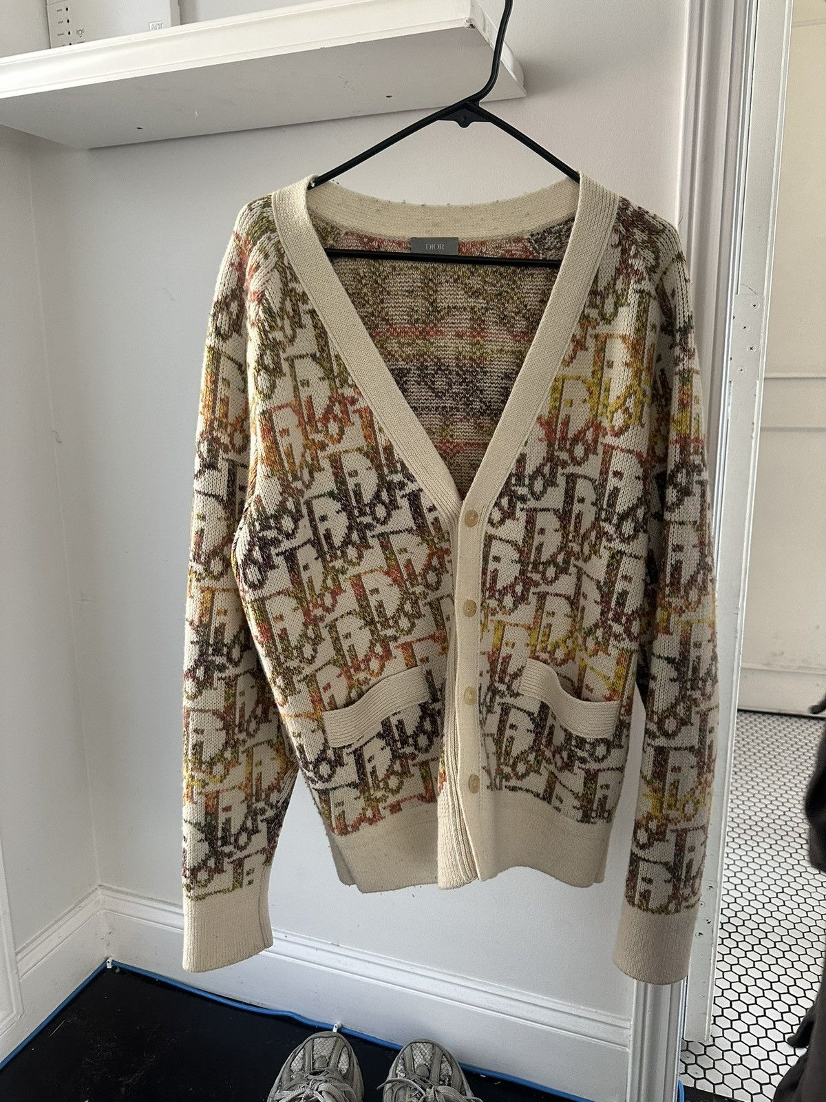 Dior DIOR MEN Oblique Jacquard Wool Cardigan Size US L / EU 52-54 / 3 - 2 Thumbnail