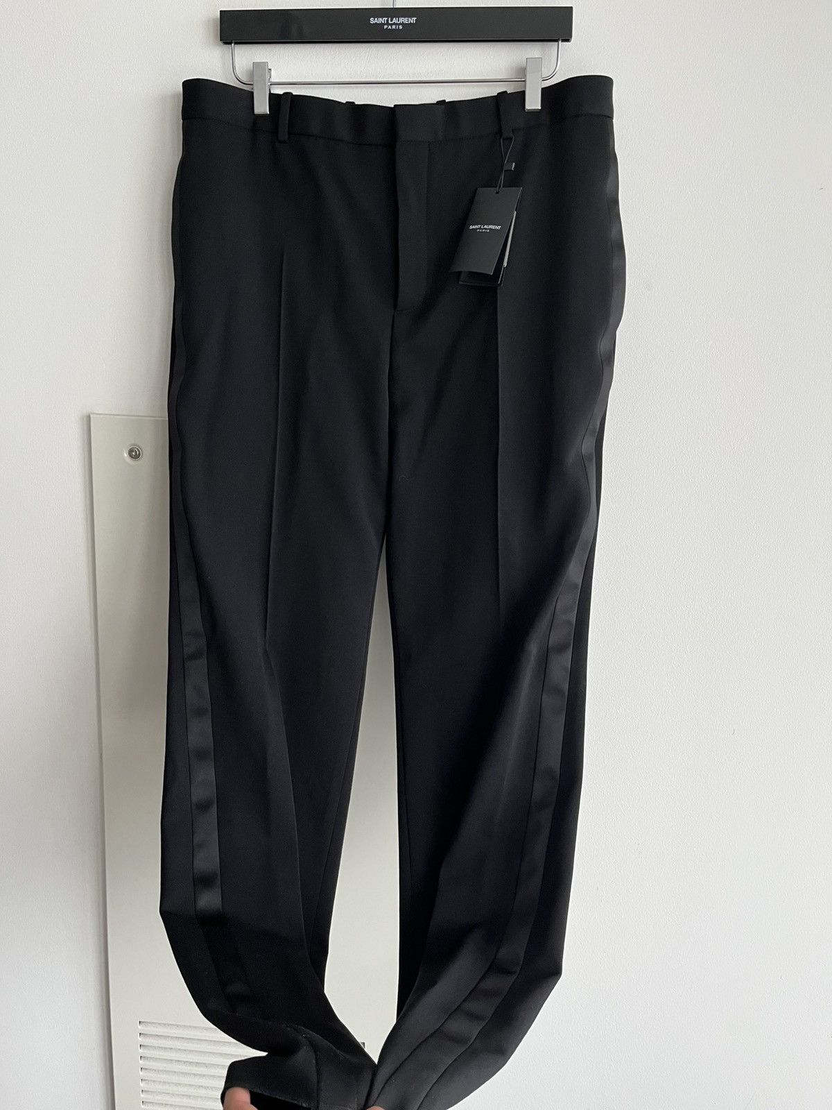 Saint Laurent Paris Brand New Classic Saint Laurent Tuxedo Pants $1,890 Value Size 52R - 8 Thumbnail