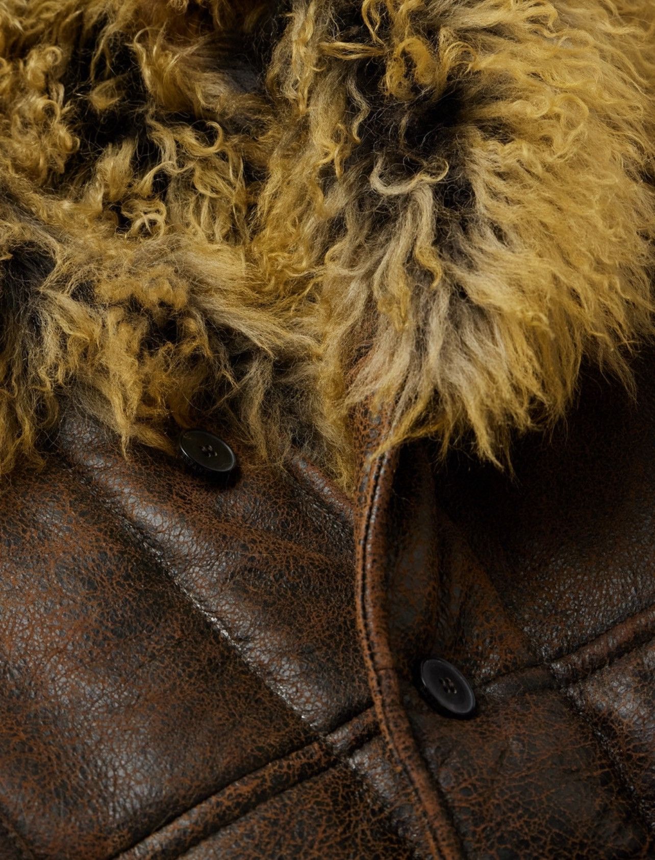 Enfants Riches Deprimes ERD TOBACCO SHEARLING COAT AW’23 Size US L / EU 52-54 / 3 - 3 Thumbnail
