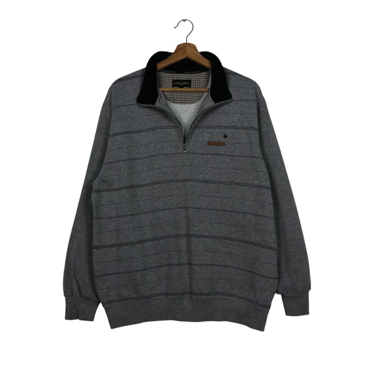 Japanese Brand × Vintage 📌Vintage Collar Sweatshirt College Claudio Valentino Paris Size US L / EU 52-54 / 3 - 12 Thumbnail