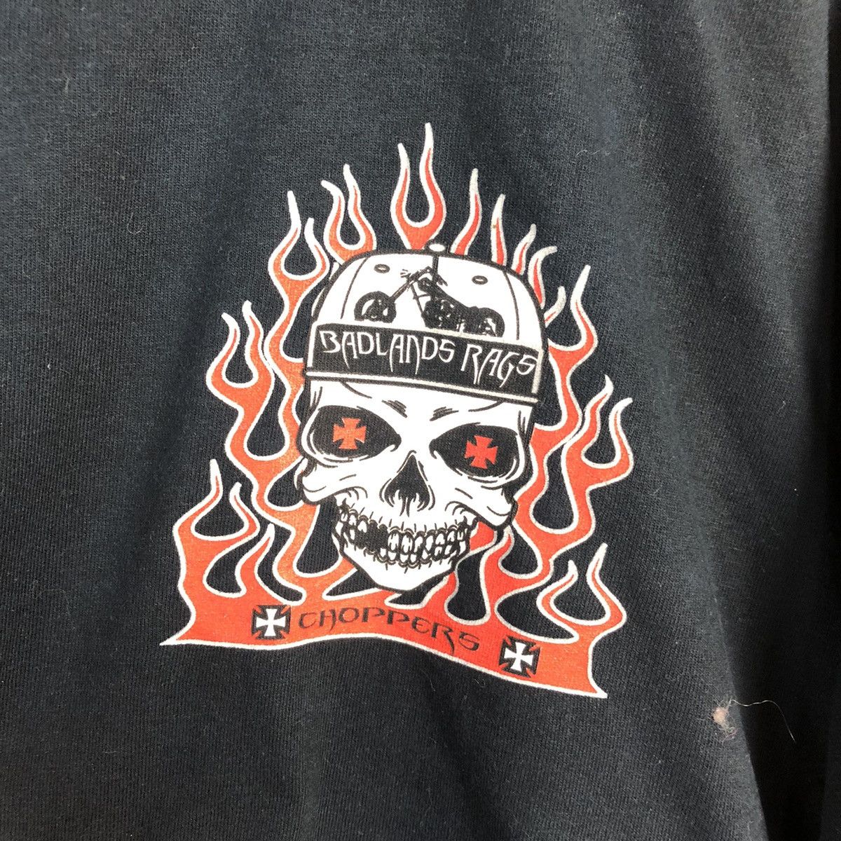 Vintage Badlands skull Dark Blue T-Shirt #A2594 Size US XL / EU 56 / 4 - 11 Thumbnail