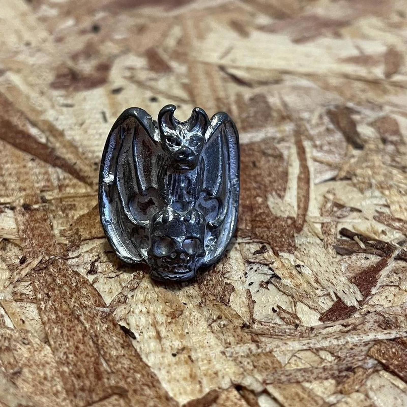 Other 1980s heavy duty gothic “Vampire Bat” biker ring. Size ONE SIZE - 5 Thumbnail