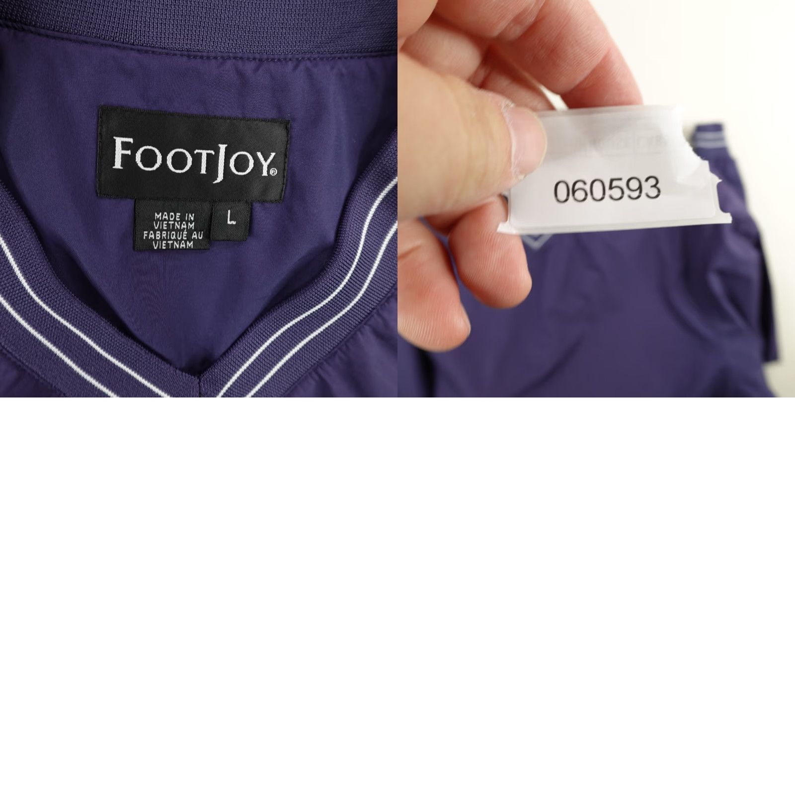 Footjoy FootJoy Jacket Mens Large Blue Windbreaker V Neck Pullover Golf Lightweight Windproof Wind-Resistant Pockets 90s Outdoor Sports Mens Size US L / EU 52-54 / 3 - 8 Thumbnail