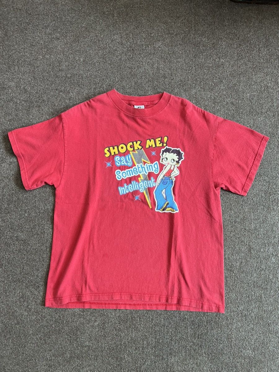 Vintage Vintage 2005 Betty Boop "Shock Me" Graphic Tee Red L y2k Size US L / EU 52-54 / 3 - 3 Thumbnail