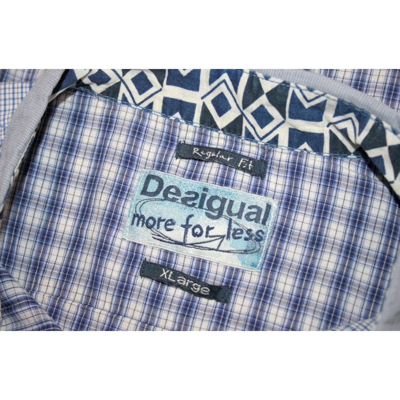 Desigual Desigual mens casual shirt Size XL Regular Fit Blue Long Sleeve Size US XL / EU 56 / 4 - 5 Thumbnail