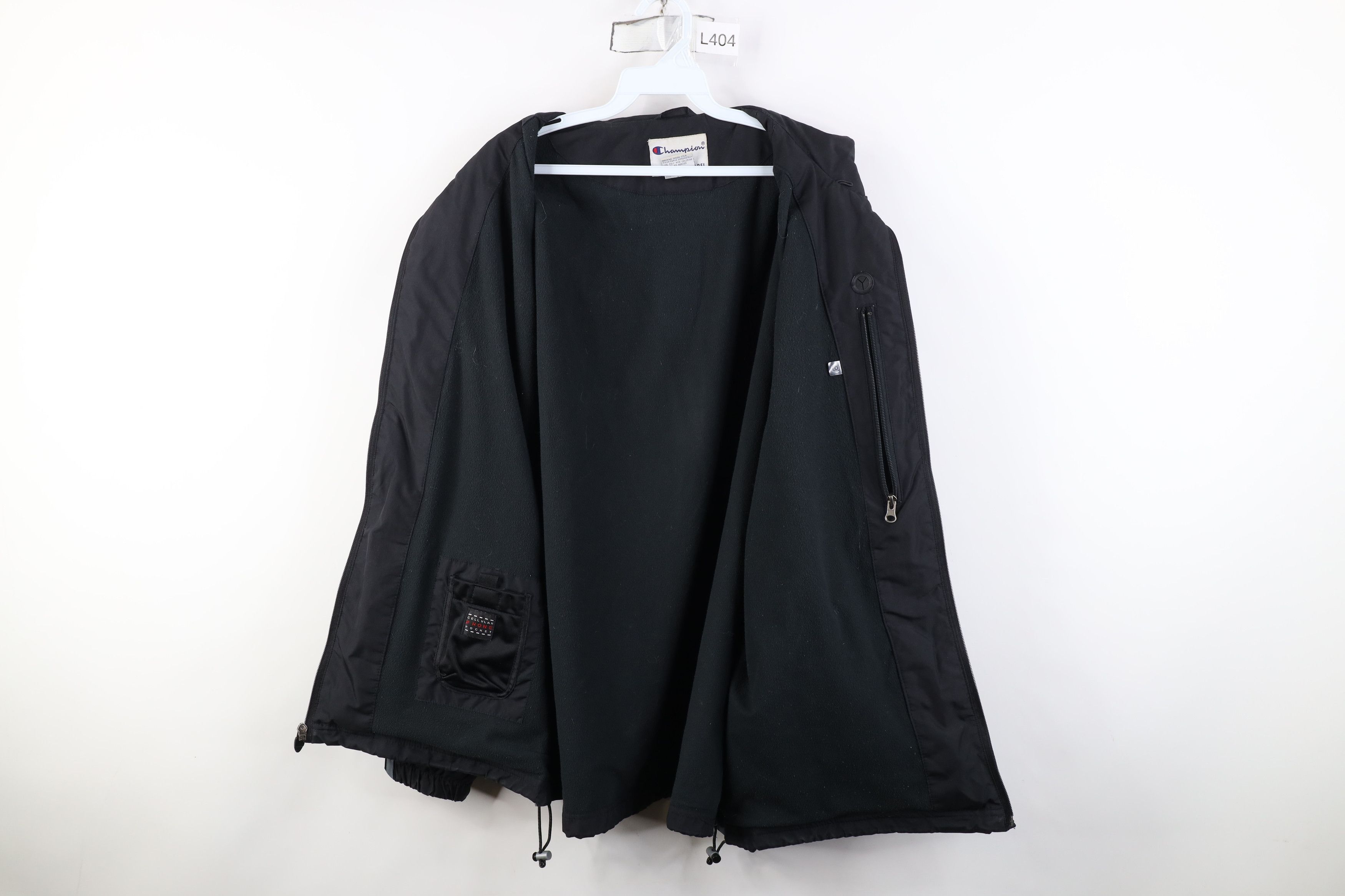 Champion Vintage 90s Y2K Champion Lined Windbreaker Jacket Black Size US XL / EU 56 / 4 - 11 Thumbnail