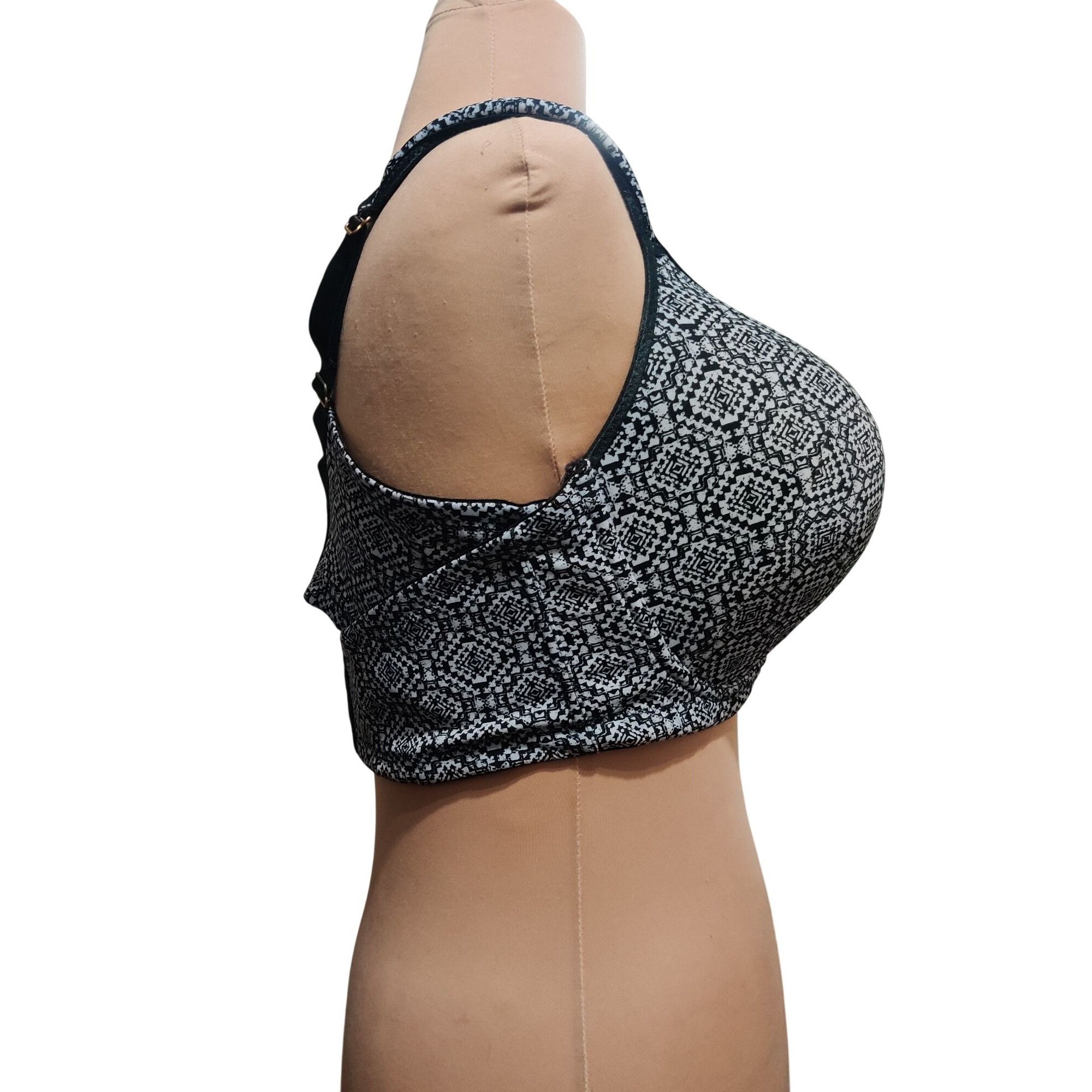 Other Butterfly Ashley Stewart Bra 40DDD Black White Plus Size Ful Size ONE SIZE - 3 Thumbnail