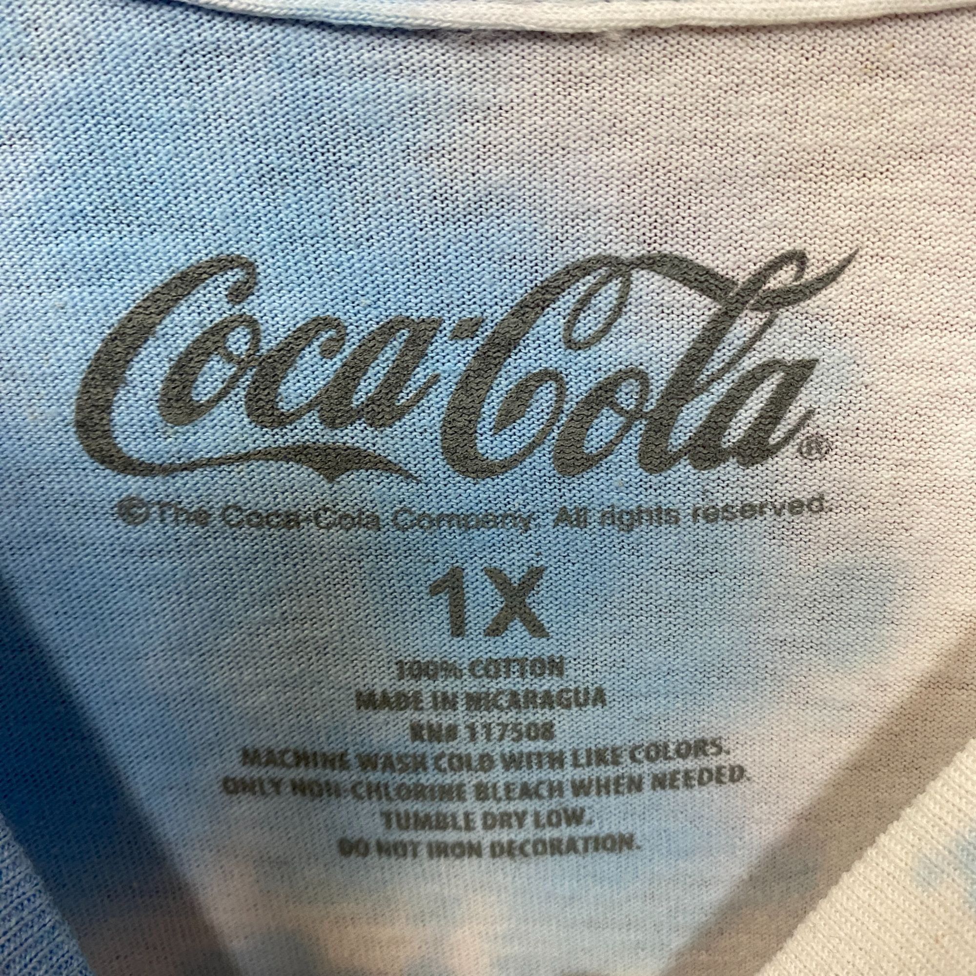 Coca Cola Coca Cola Classic Vintage Style Blue Tie Dye T-Shirt 1X Size US XL / EU 56 / 4 - 4 Thumbnail