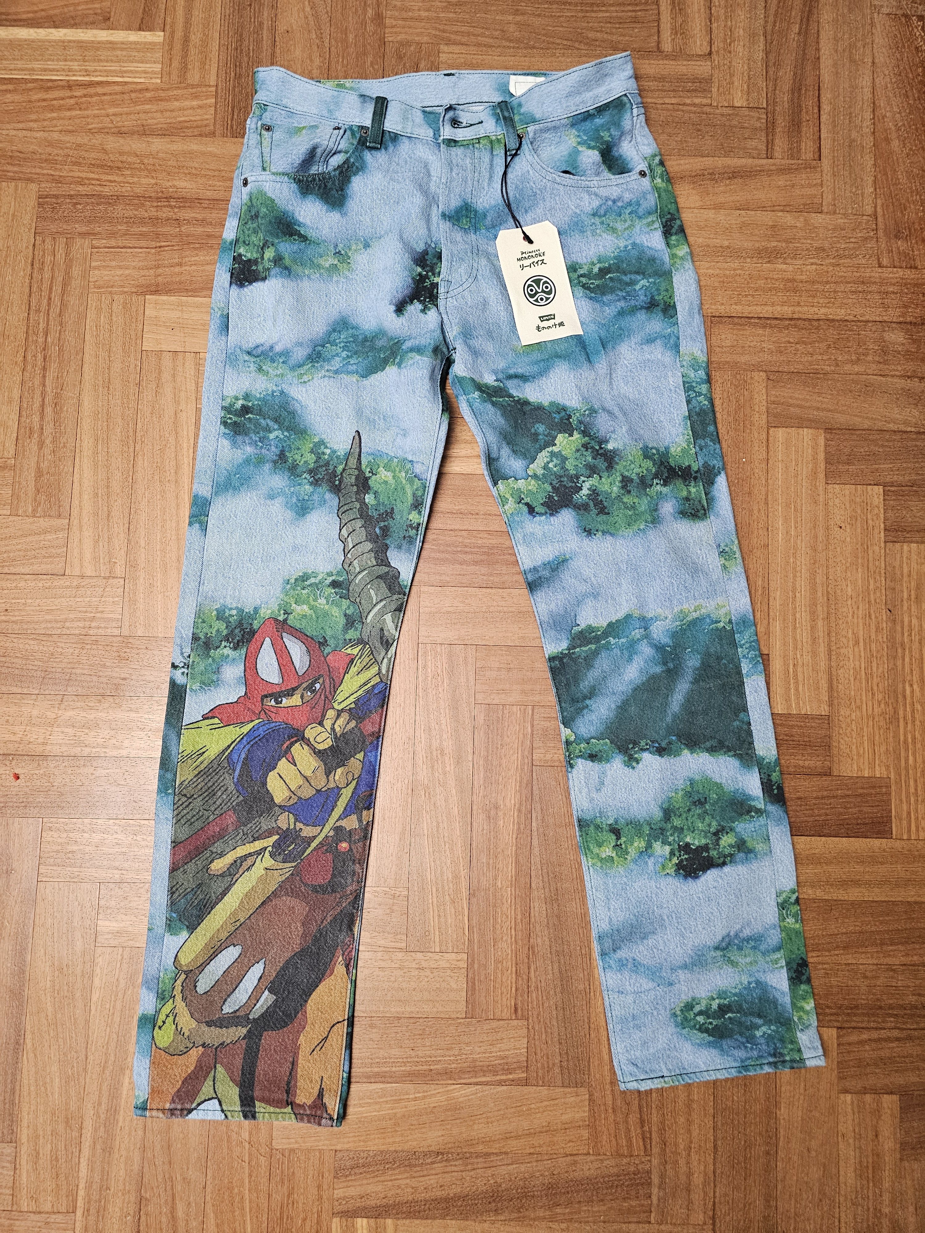 Levi's X Princess Mononoke Studio Ghibli 501 Denim Jeans 31