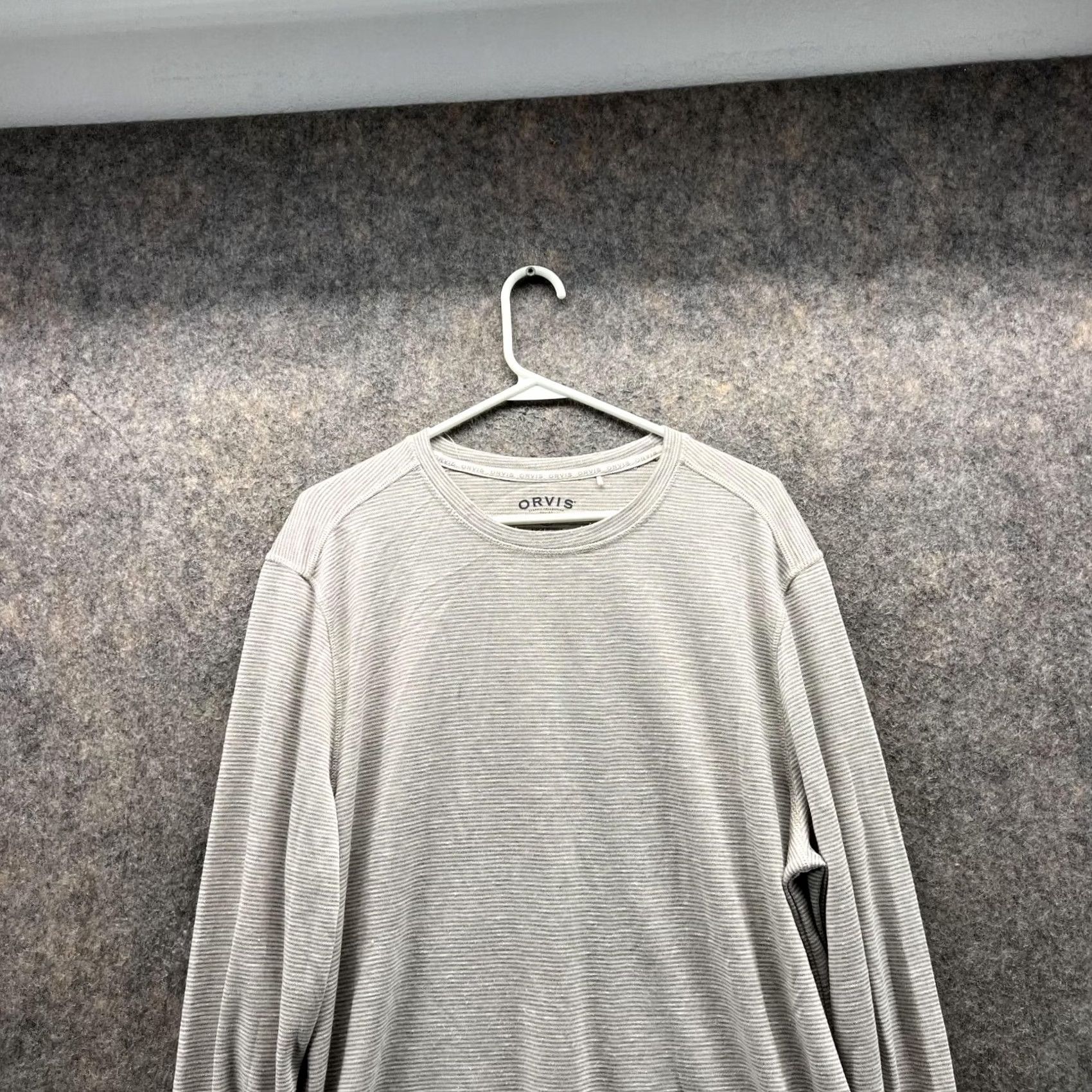 Orvis Orvis Sweater Men XL Ribbed Khaki Classic Sweatshirt Crewneck Pullover - Beige Fleece Cotton Cardigan? Size US XL / EU 56 / 4 - 2 Thumbnail