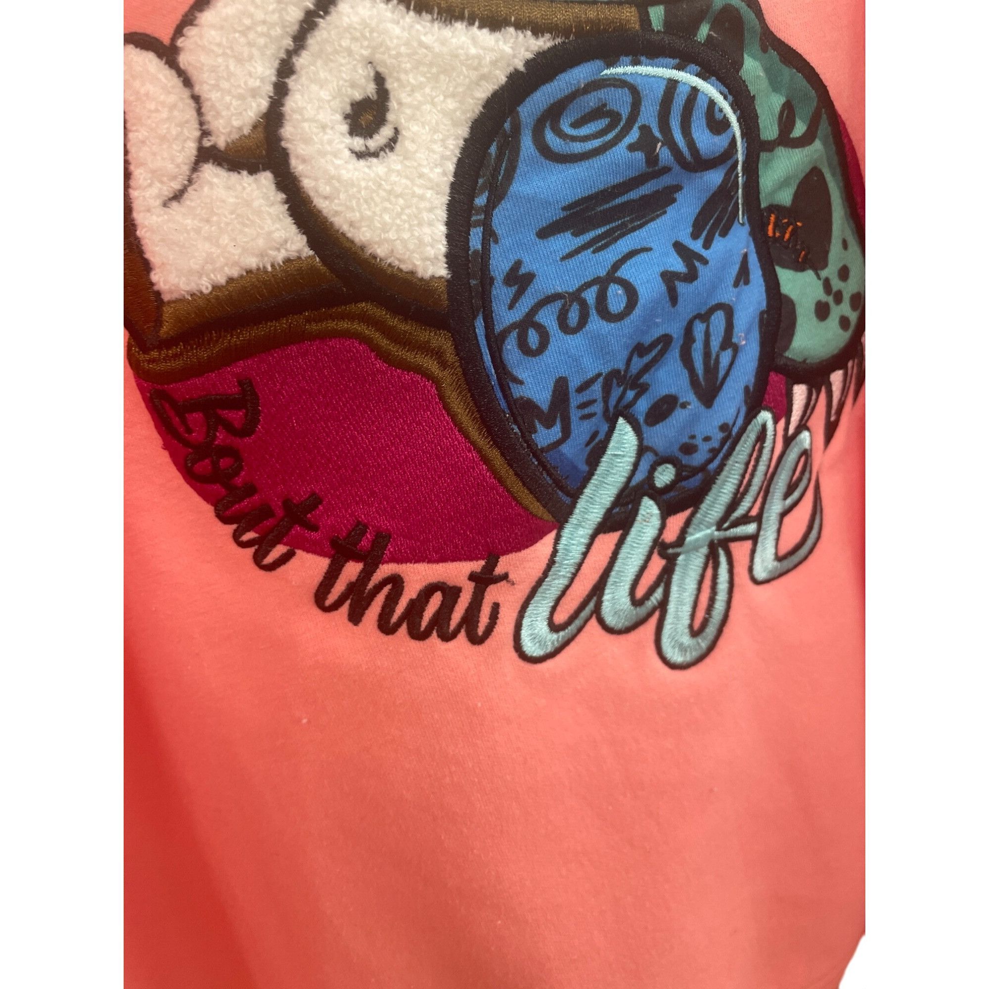 Other Genuine Authentic womans pink Graphic embroided Medium sweat Size M / US 6-8 / IT 42-44 - 8 Thumbnail