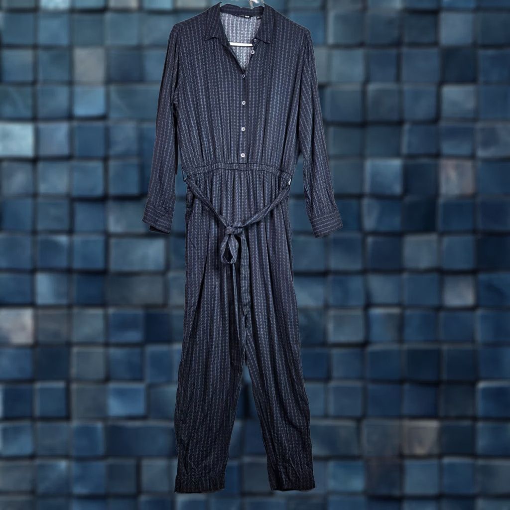 Uniqlo Marimekko x Uniqlo One-Piece Jumpsuit Long Sleeve Button Tie Waist Multicolor Patterned Women M Size M / US 6-8 / IT 42-44 - 1 Thumbnail