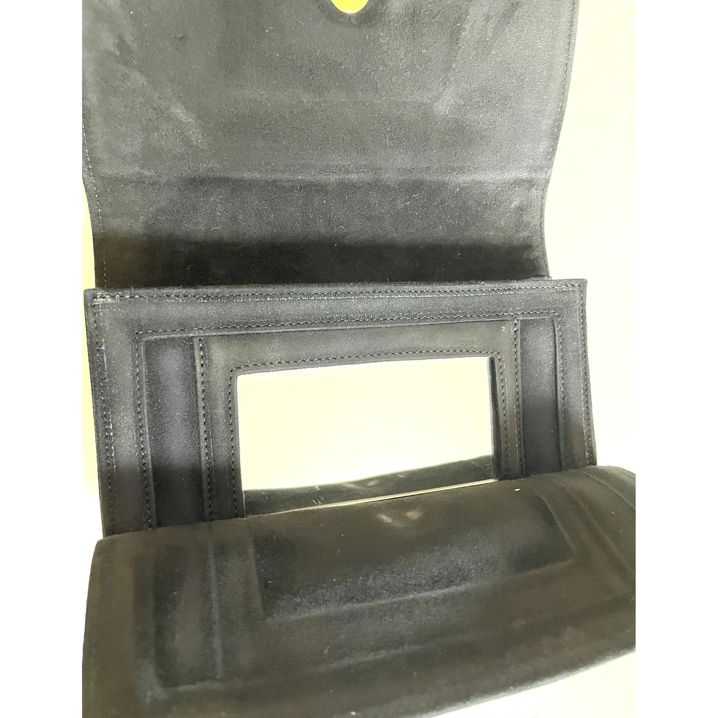 Bottega Veneta Vintage Bottega Venetia black suede clutch bag with bow Size ONE SIZE - 10 Thumbnail