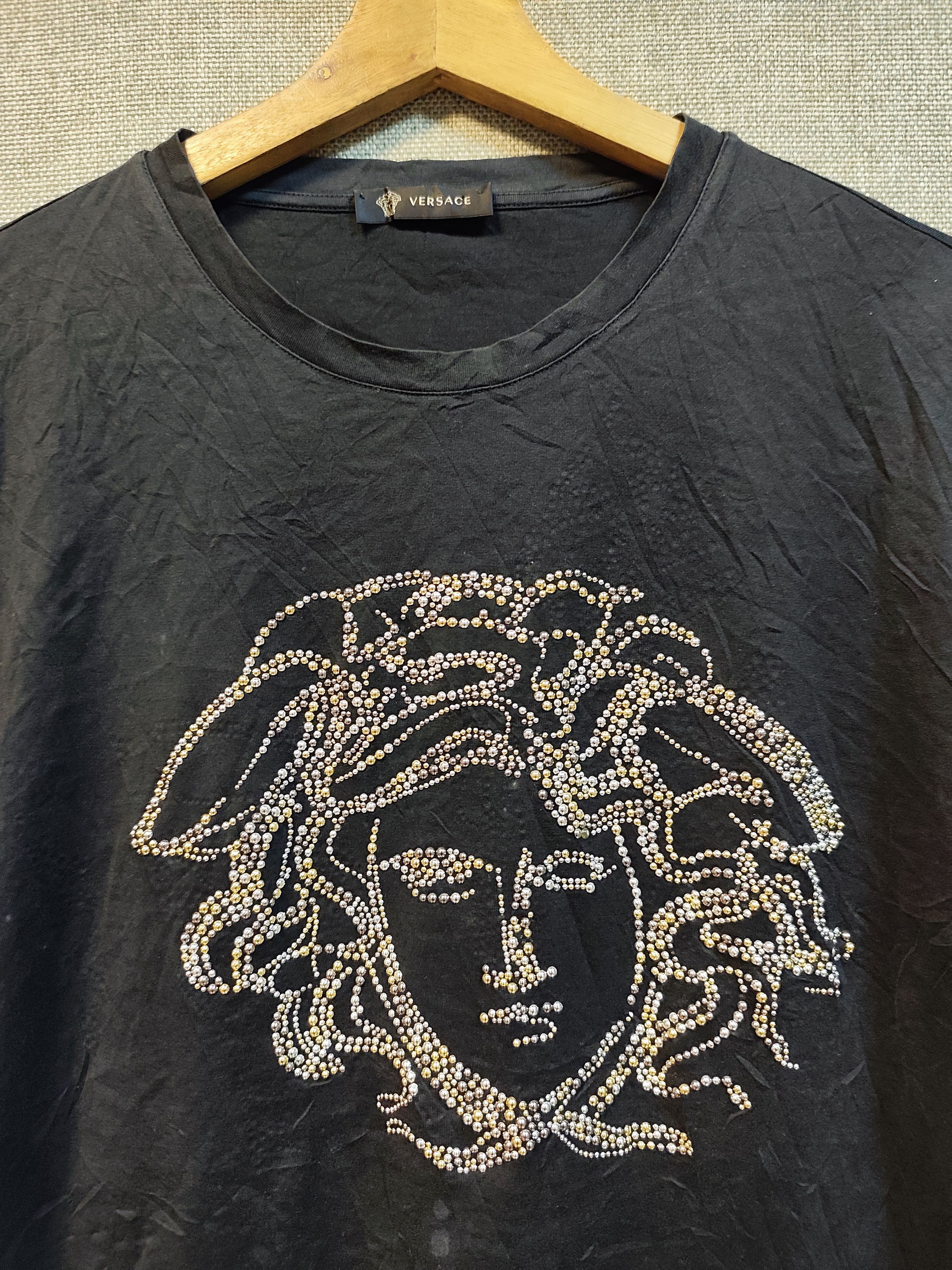 Versace Versace Medusa Head Rhinestone Crystal Logo Made in Italy Size US L / EU 52-54 / 3 - 2 Thumbnail