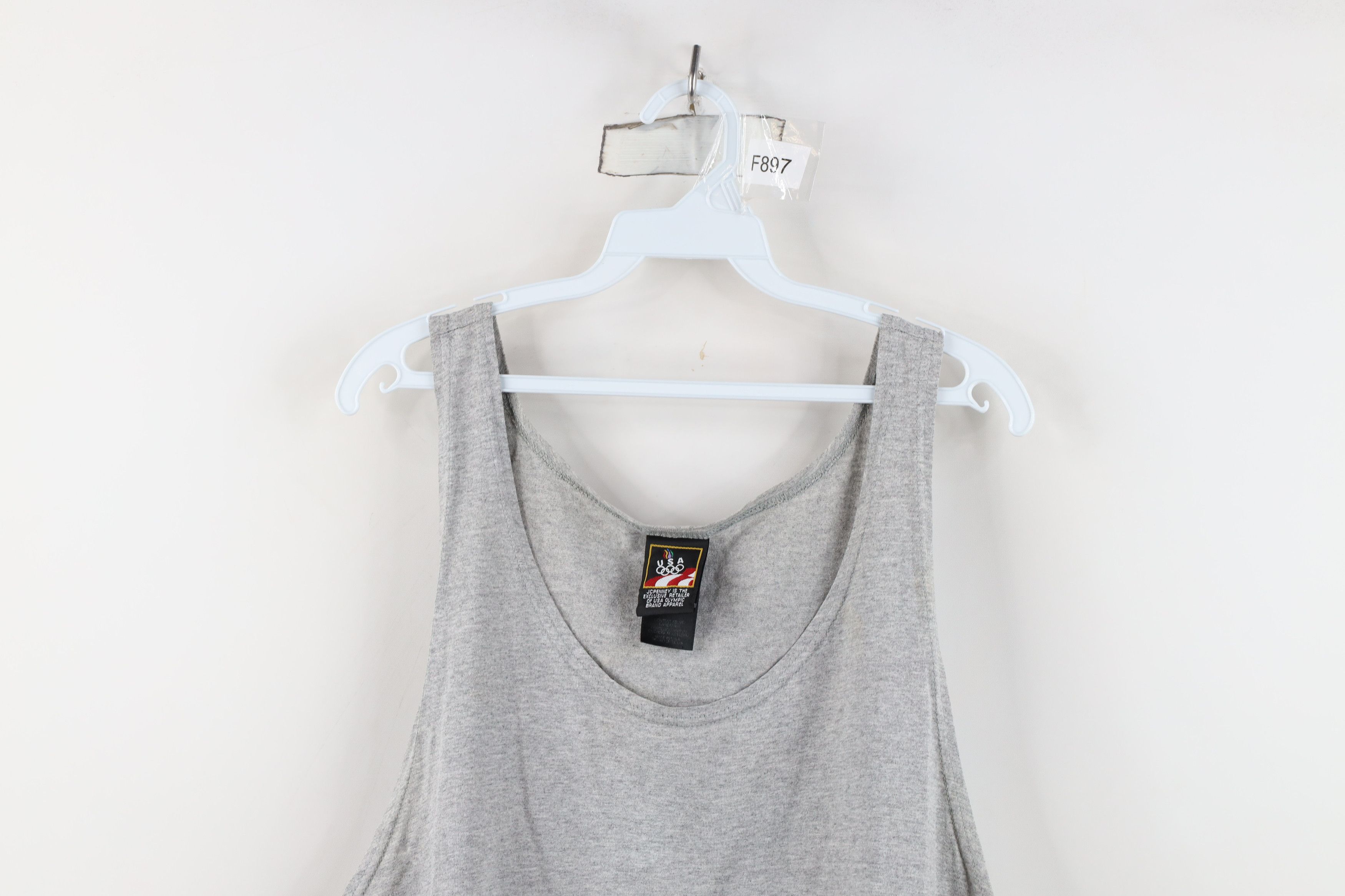Vintage Vintage 90s USA Olympics Tank Top T-Shirt Heather Gray USA Size US XL / EU 56 / 4 - 2 Thumbnail