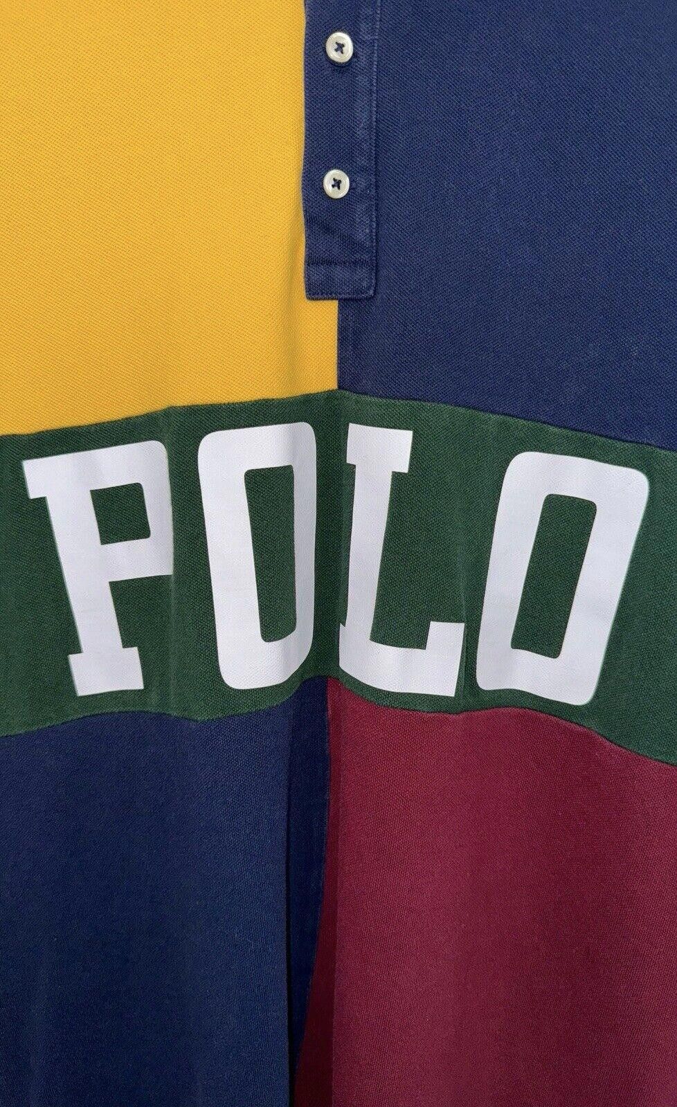Polo Ralph Lauren Polo Ralph Lauren Spell Out Color Block Pinwheel Polo M Size US M / EU 48-50 / 2 - 2 Thumbnail