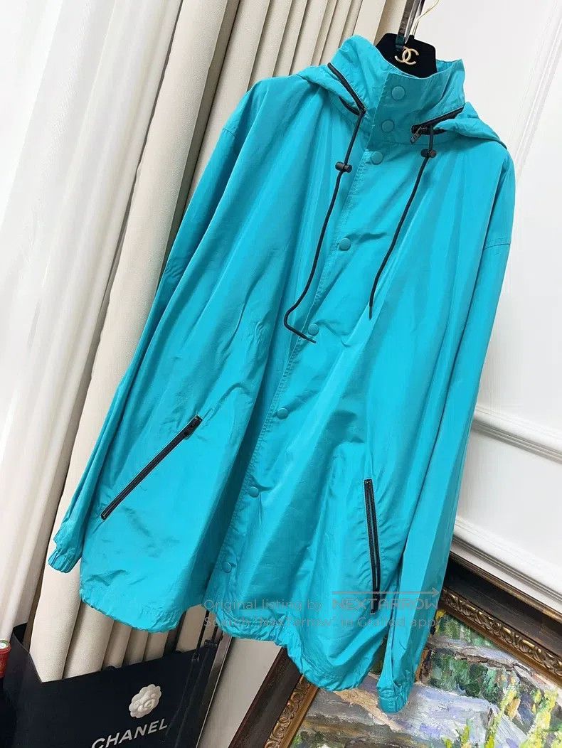 Balenciaga Balenciaga Windbreaker Jacket, Peacock Green Size XXS / US 00 / IT 34 - 1 Thumbnail