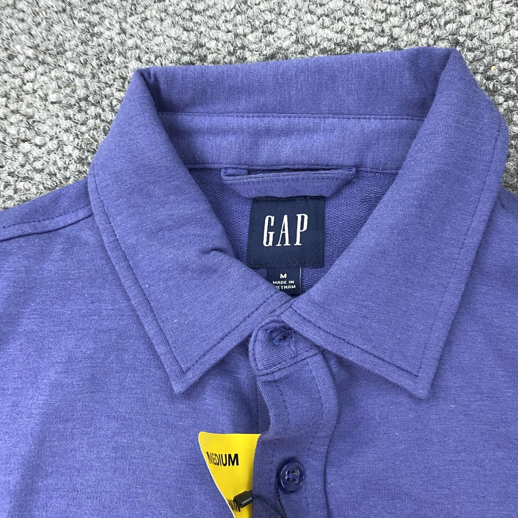 Gap GAP Shirt Mens Medium Blue Long Sleeve Button-Up Knit Utility Pockets Stretch Size US M / EU 48-50 / 2 - 6 Thumbnail