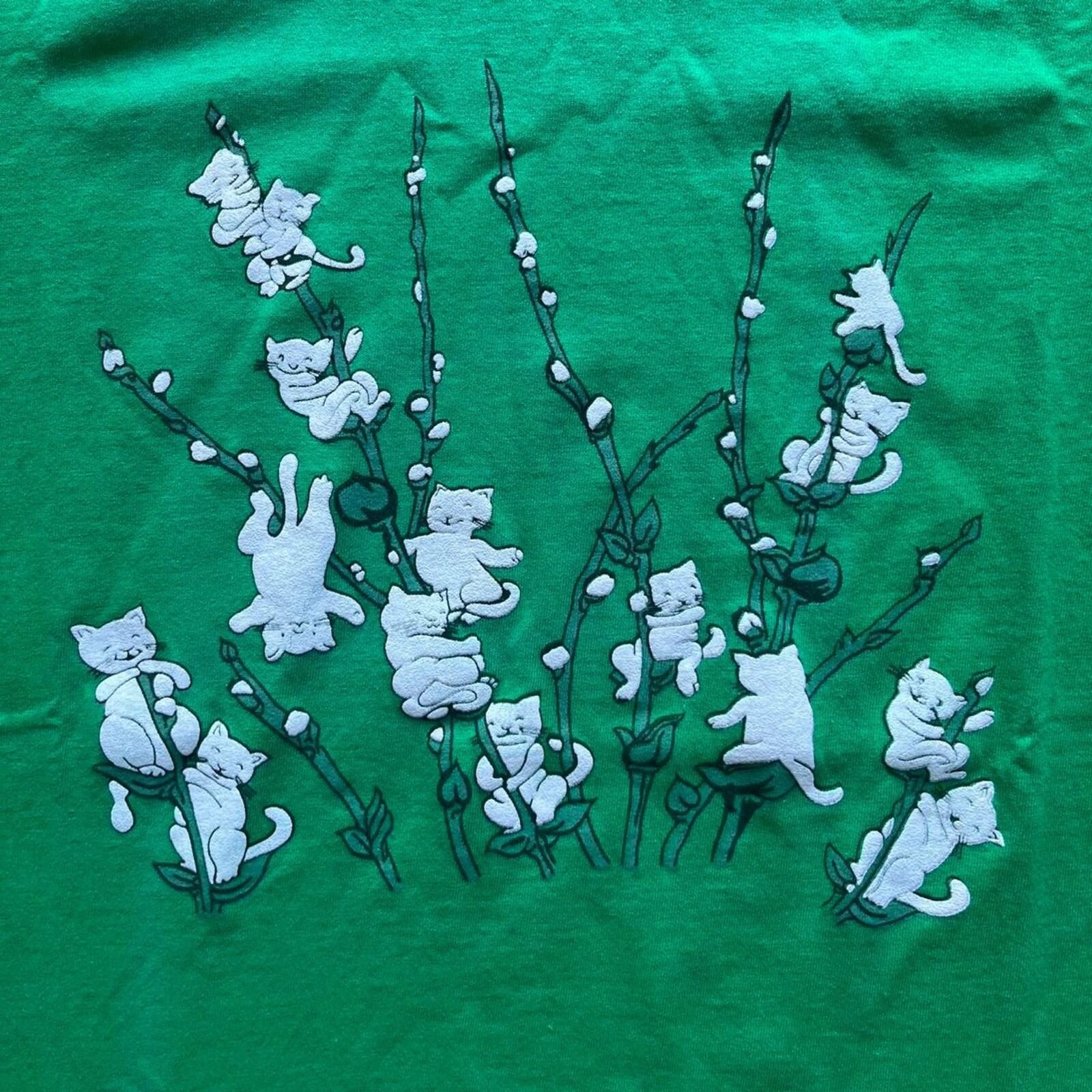 Other Vintage 1988 Petals Cat Climbing Family Graphic T-Shirt Size US XL / EU 56 / 4 - 2 Thumbnail