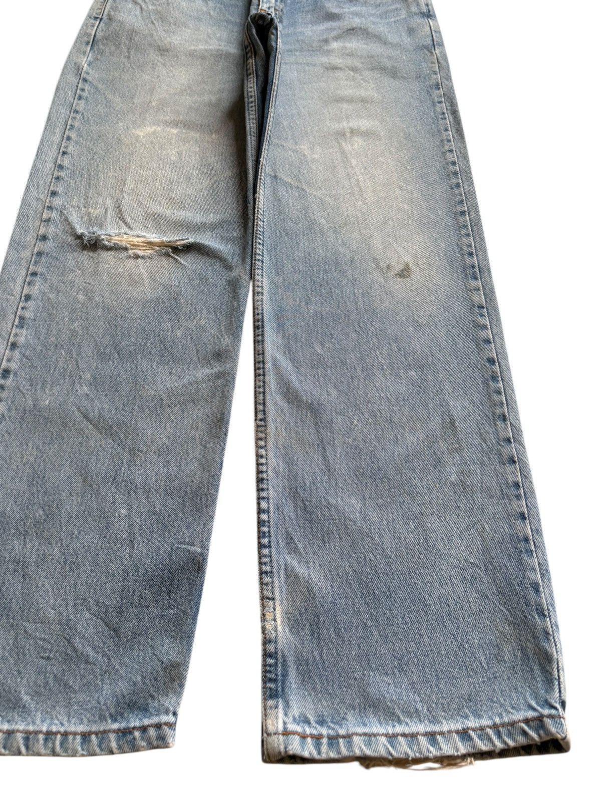 Levi's Vintage 90s Levis 504 Faded Wash Distressed Loose Jeans Size US 35 - 7 Thumbnail